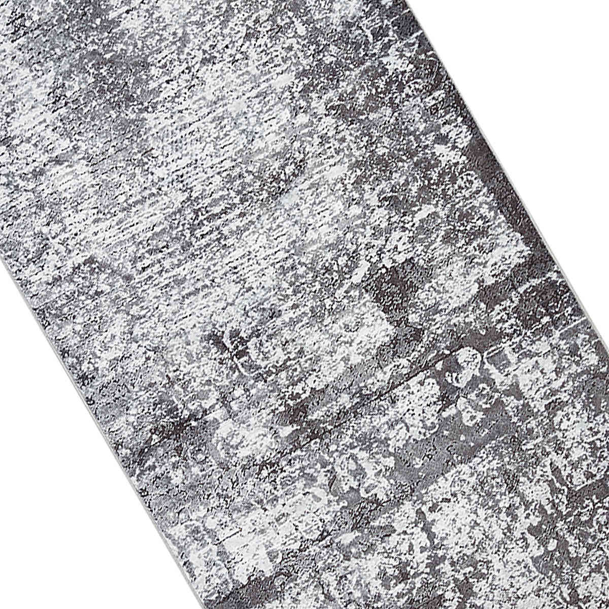 (D612) Crosby St. Freya Black Abstract Runner, 2x7