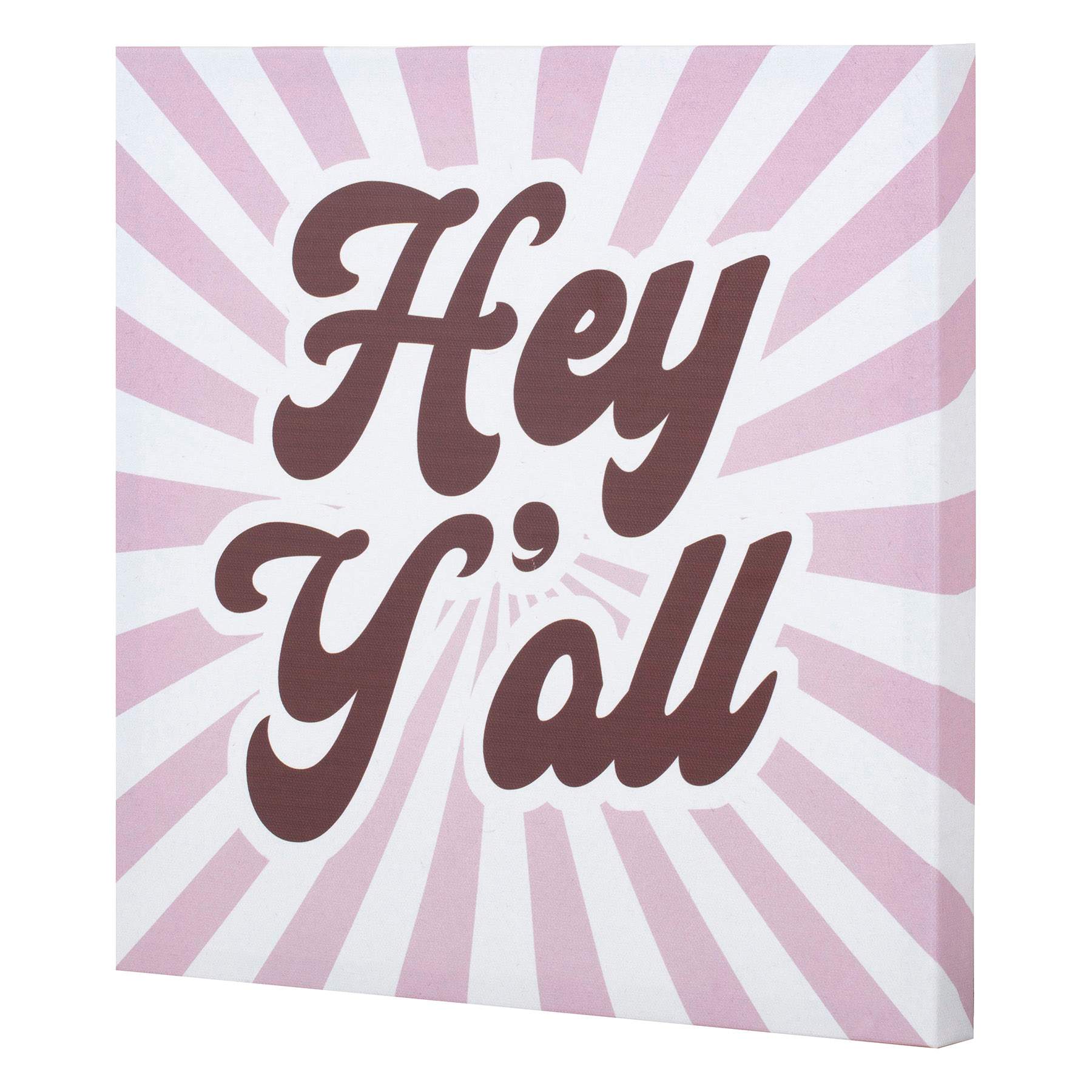 Hey Ya'll Canvas Print Wall Decor, 12"