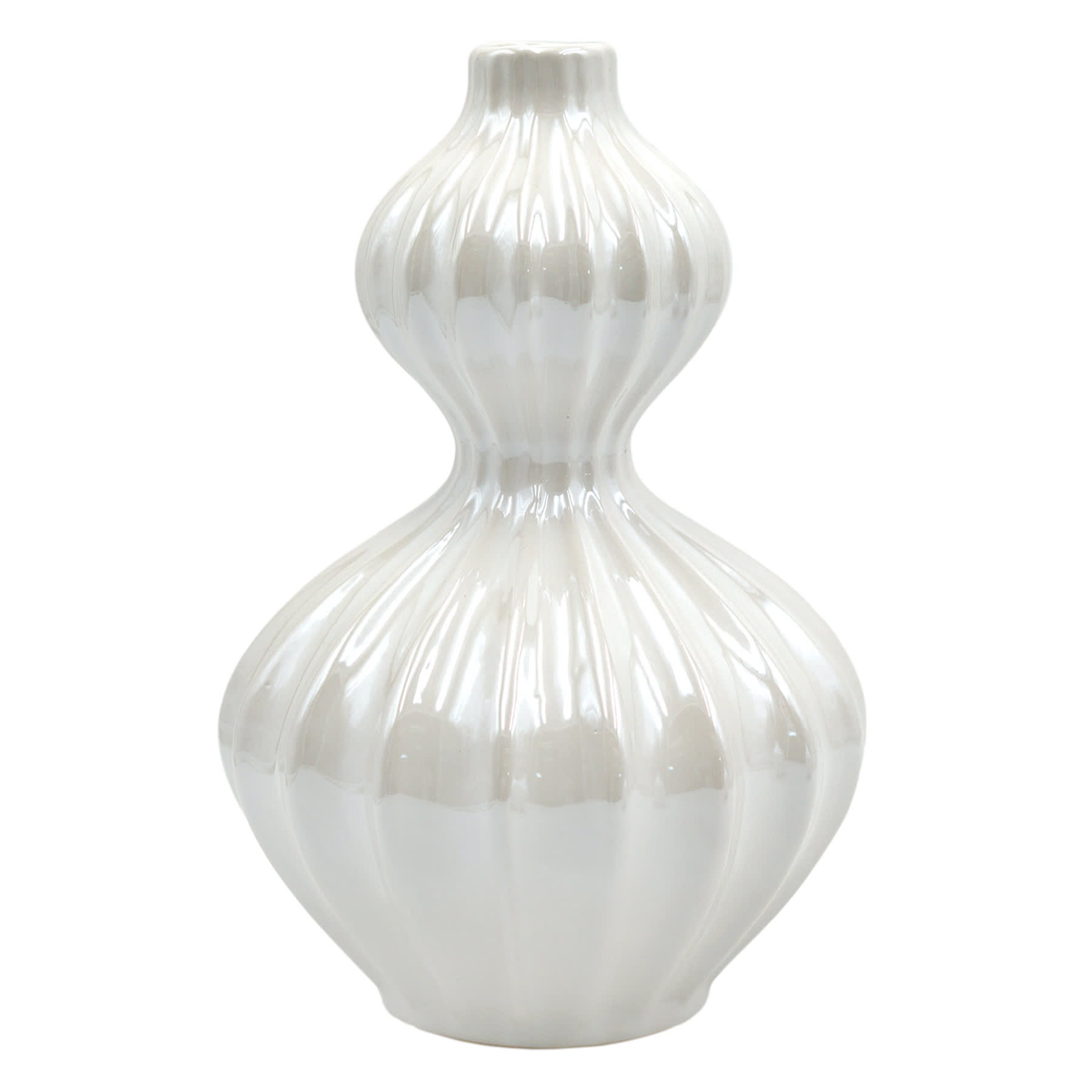 Tracey Boyd White Ceramic Vase, 10"