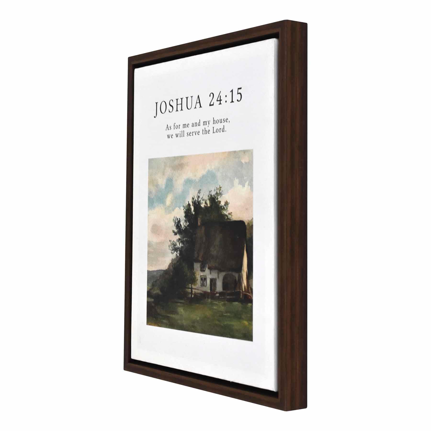 13X15 Joshua 24 15 Framed Canvas Wall Art