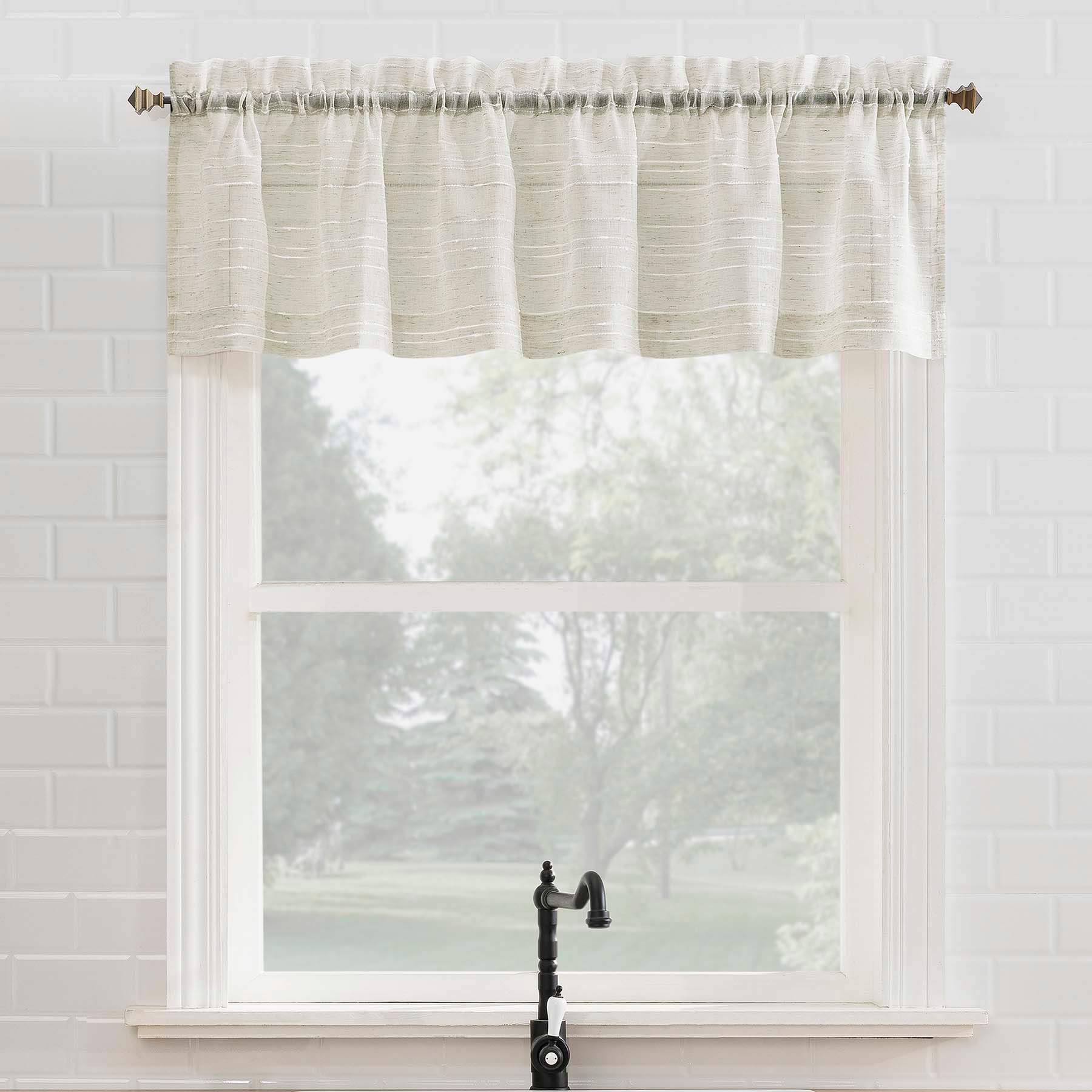 Destin Linen Small Single Curtain Valance, 54"