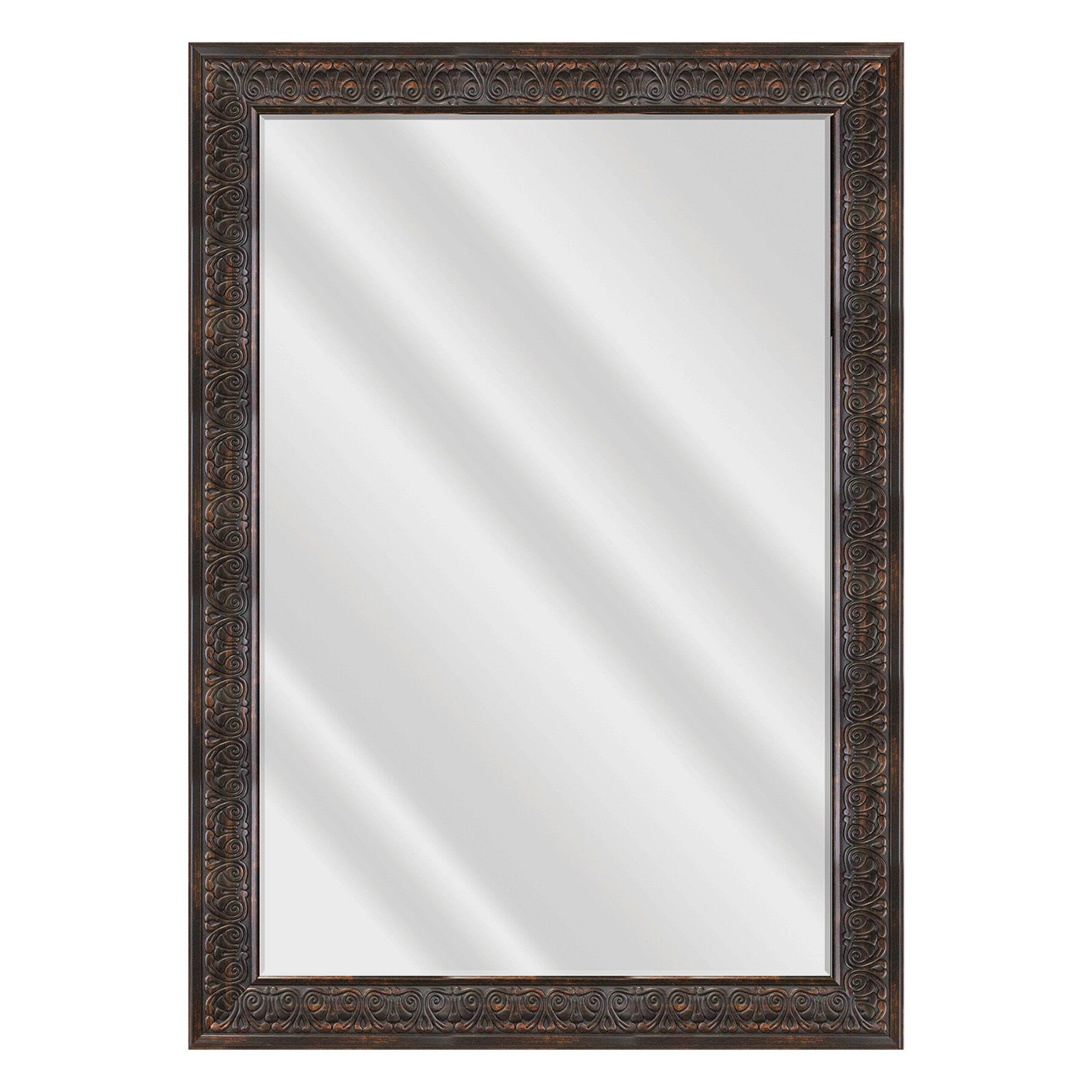 Isaac Bronze Framed Rectangle Wall Mirror, 30x43