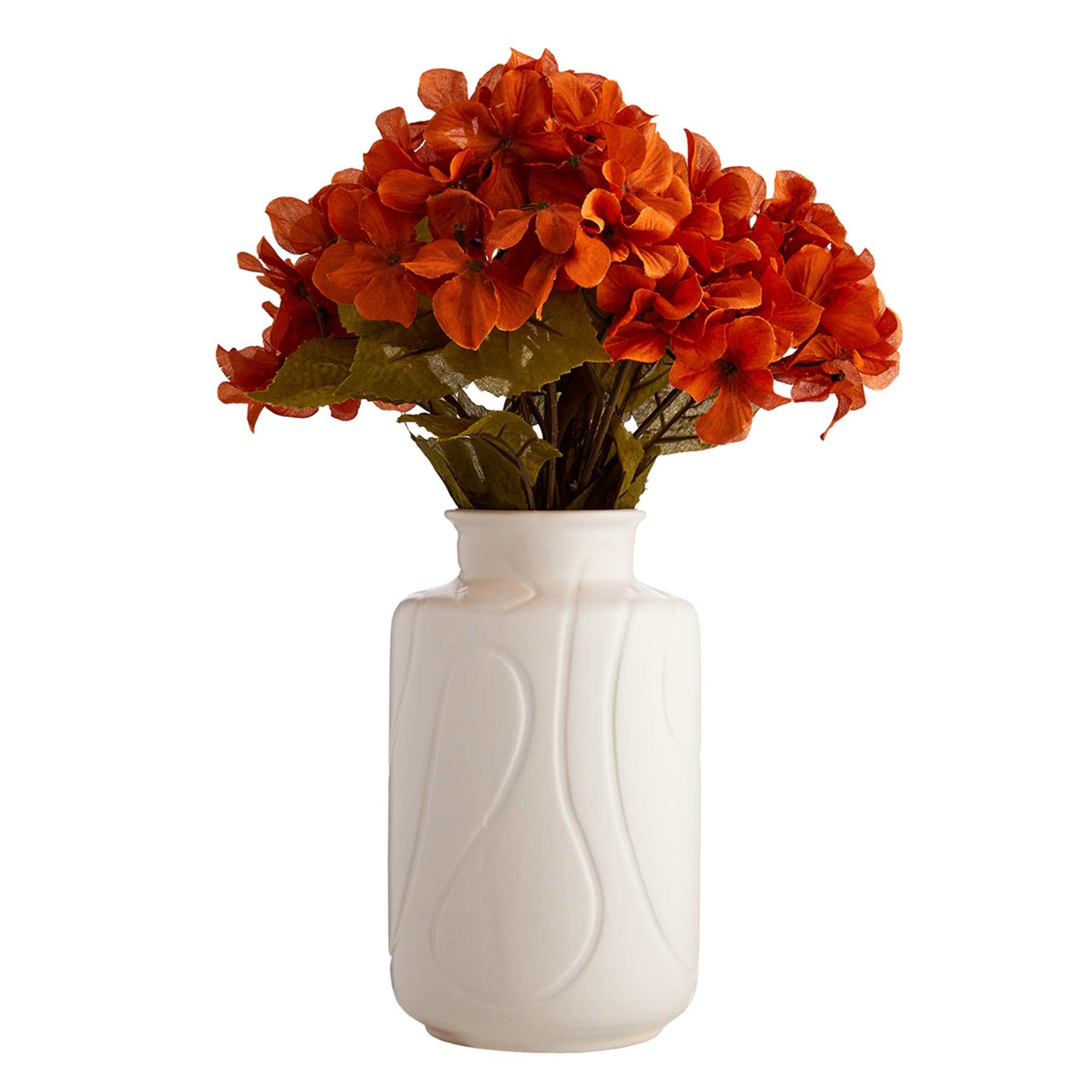 Found & Fable White Ceramic Vase, 9"