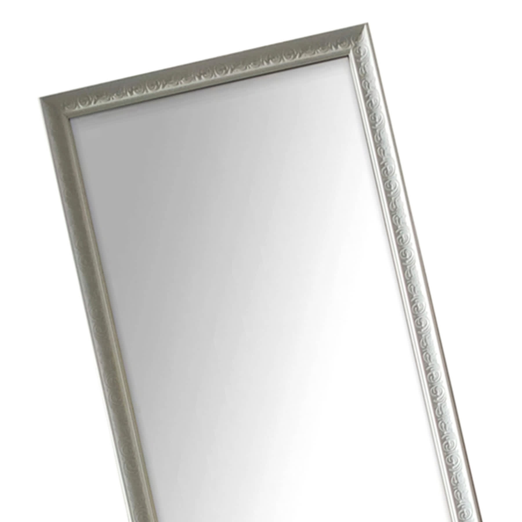 White Ornate Leaner Mirror, 14x50