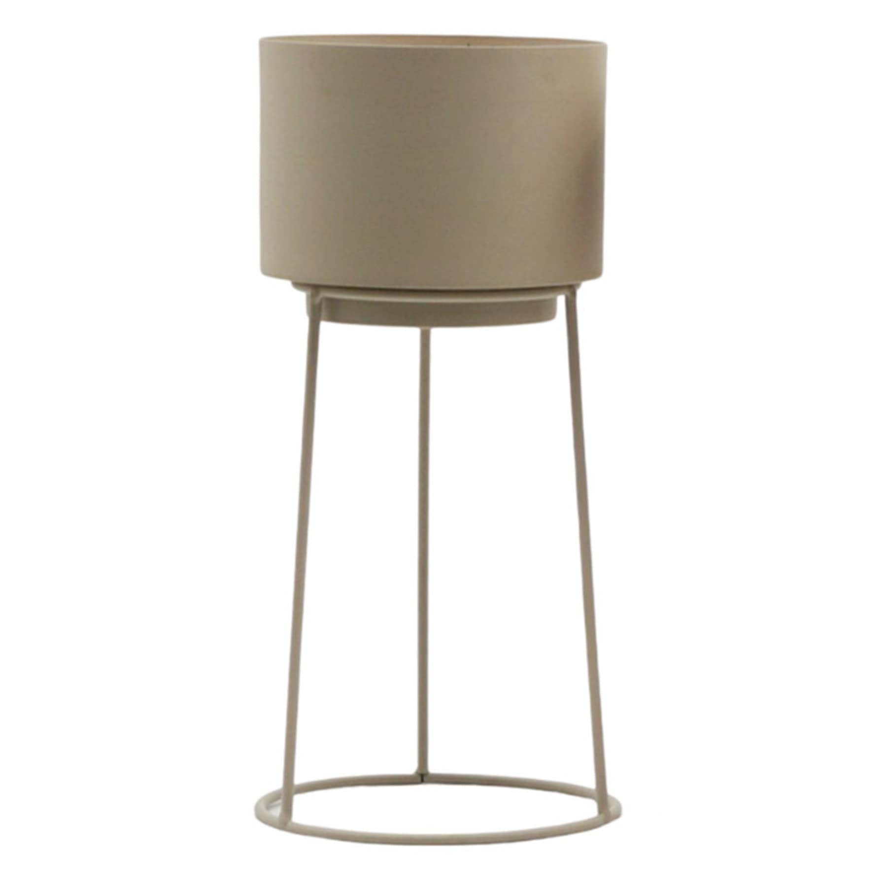 Cream Metal Planter, Small