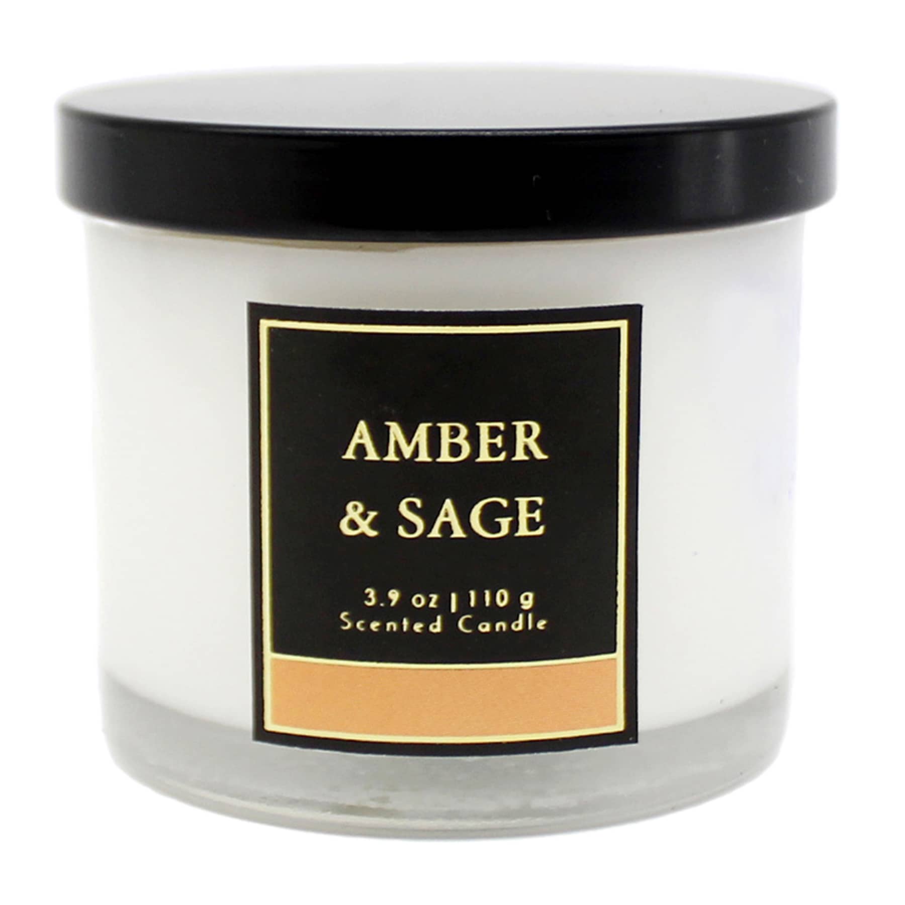 Amber & Sage Scented Jar Candle, 3.9oz