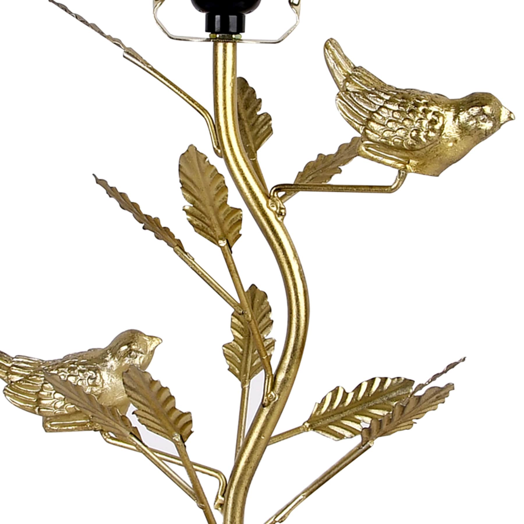 Providence Brushed Brass Metal Bird Small Lamp Base, 16"