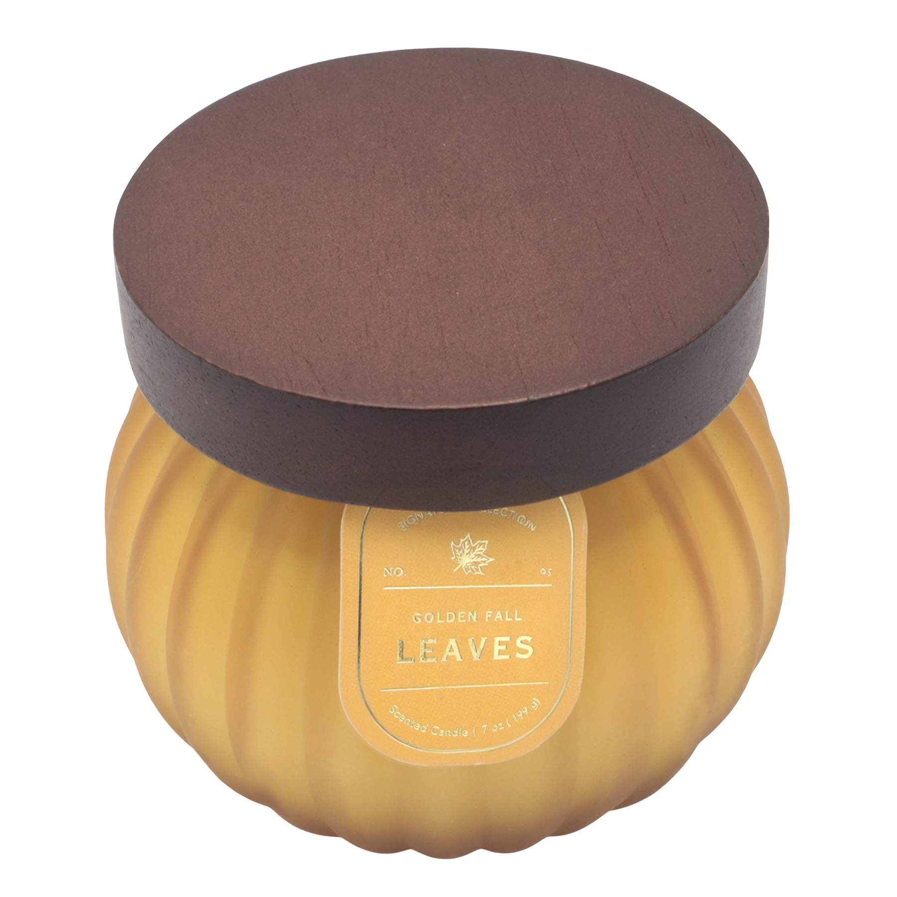 Golden Fall Leaves Scented Jar Candle, 7oz