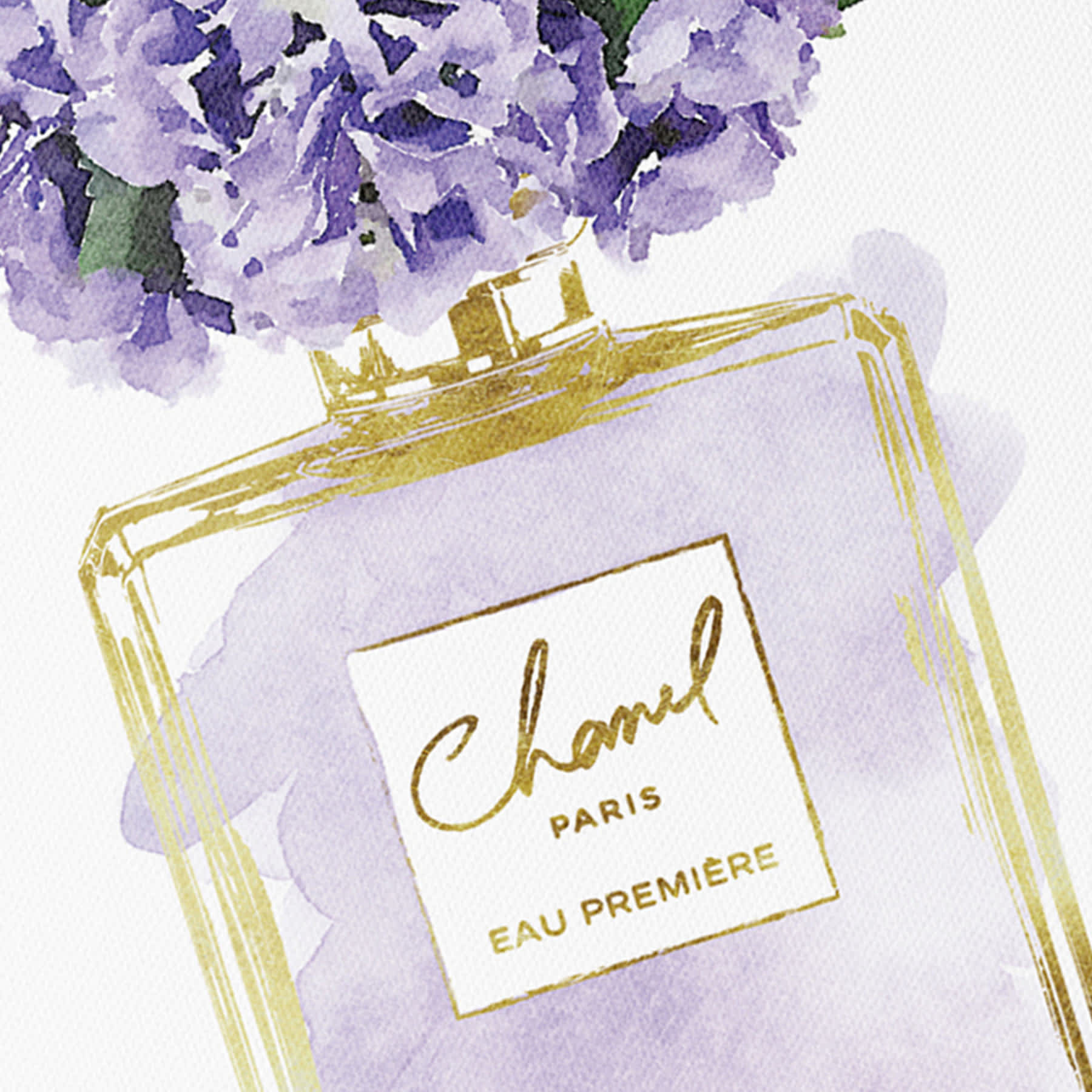 Purple Perfume & Blooms Canvas Wall Art, 12x16