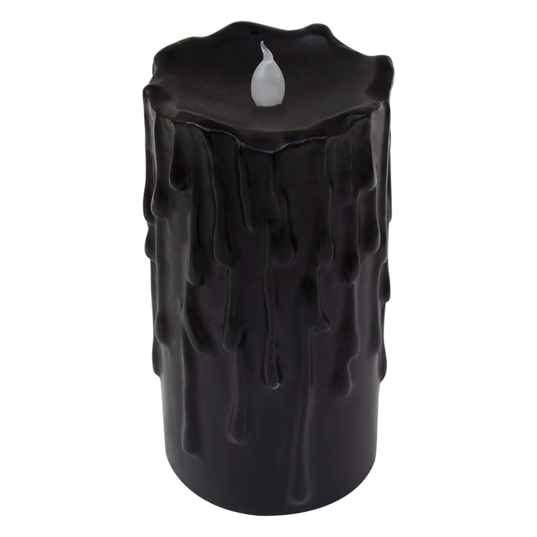 Midnight Shadows Black Drip LED Candle, 3x6