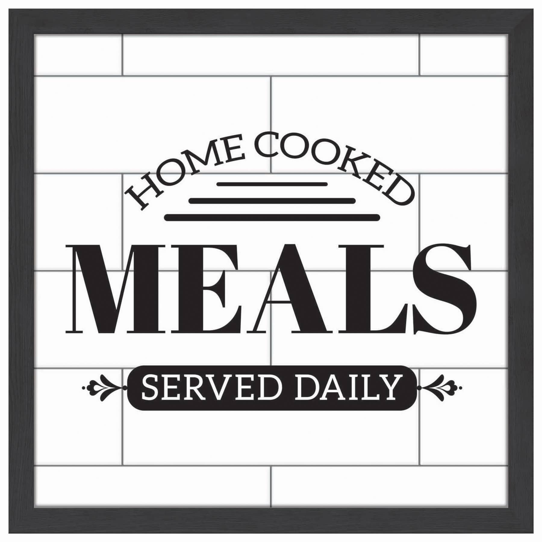 Home Cooked Meals Faux Tile Wall Decor, 16"