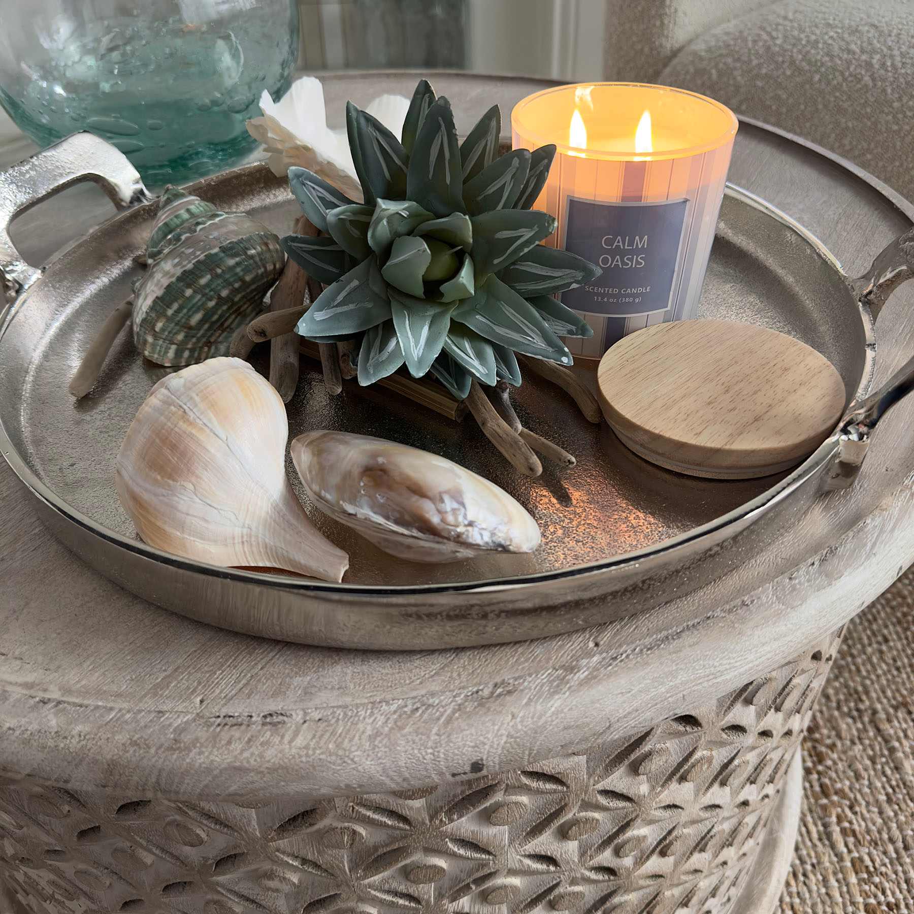 Calm Oasis Scented Jar Candle, 13.4oz