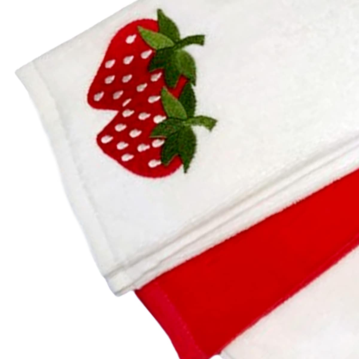 3-Pack Red Strawberries Hand Towel Set