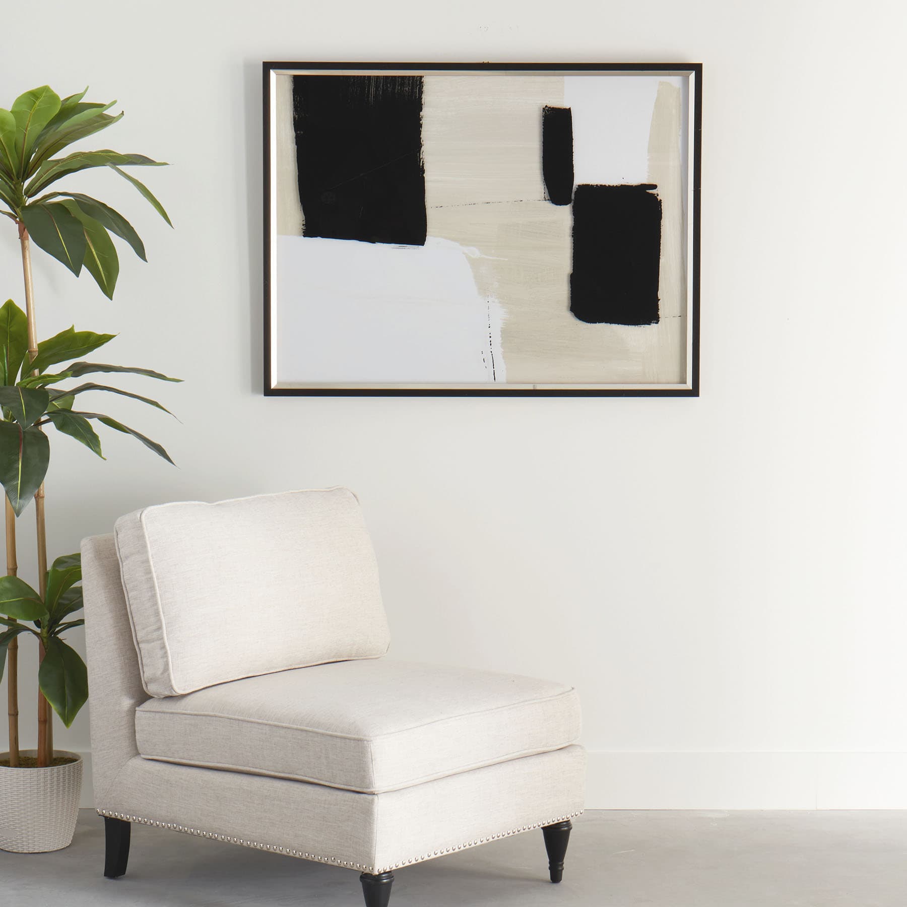 Crosby St. Framed Abstract Canvas Wall Art, 42x32