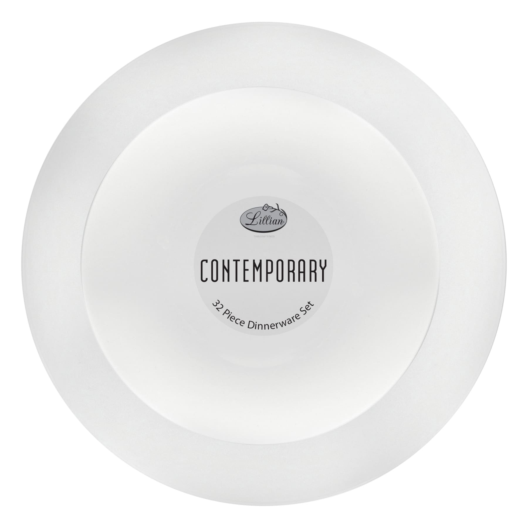 32-Count Plastic Contemporary Combo Dinner & Salad Plates