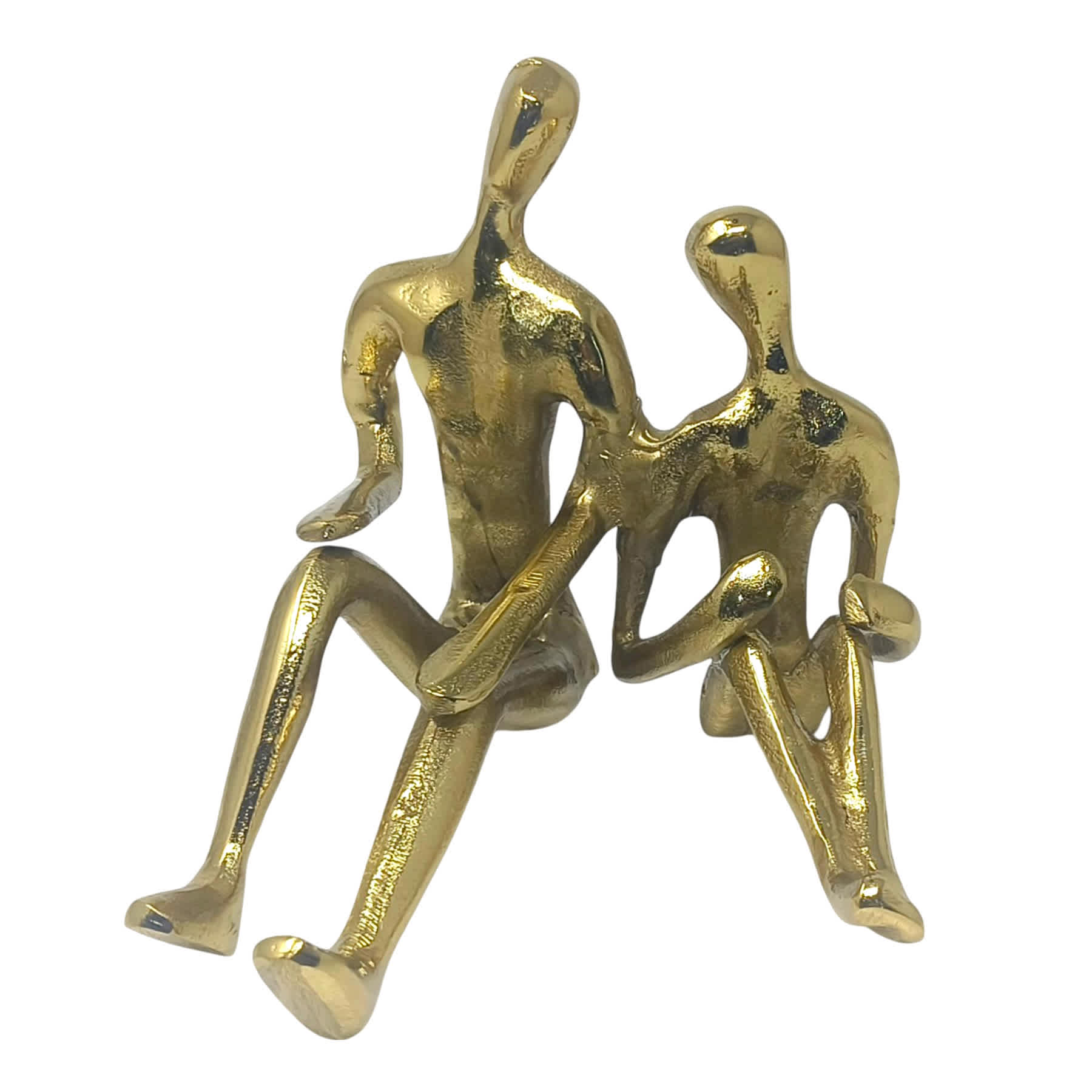 Metallic Couple Sculpture, 8"