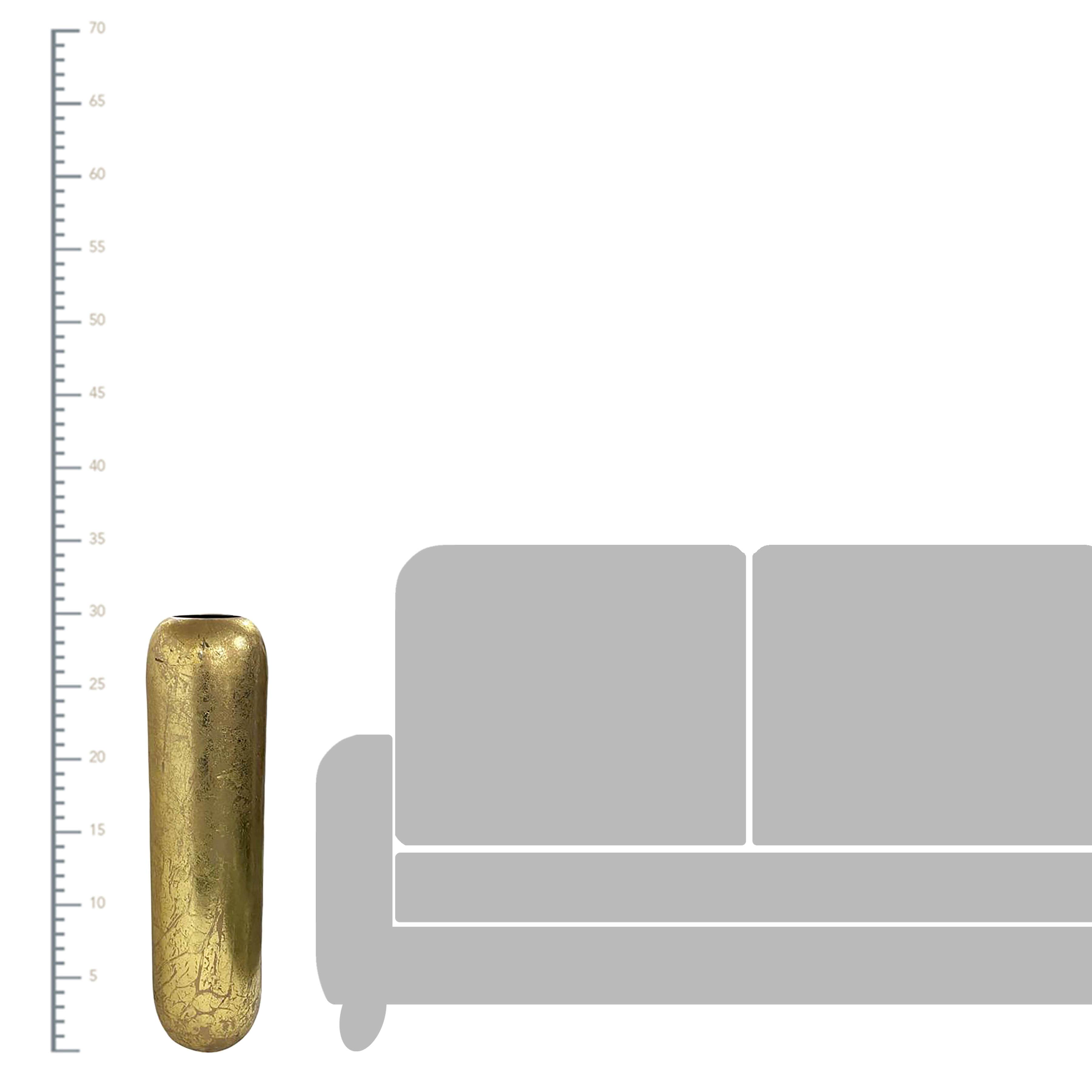 Gold Foiled Metal Floor Vase, 30"