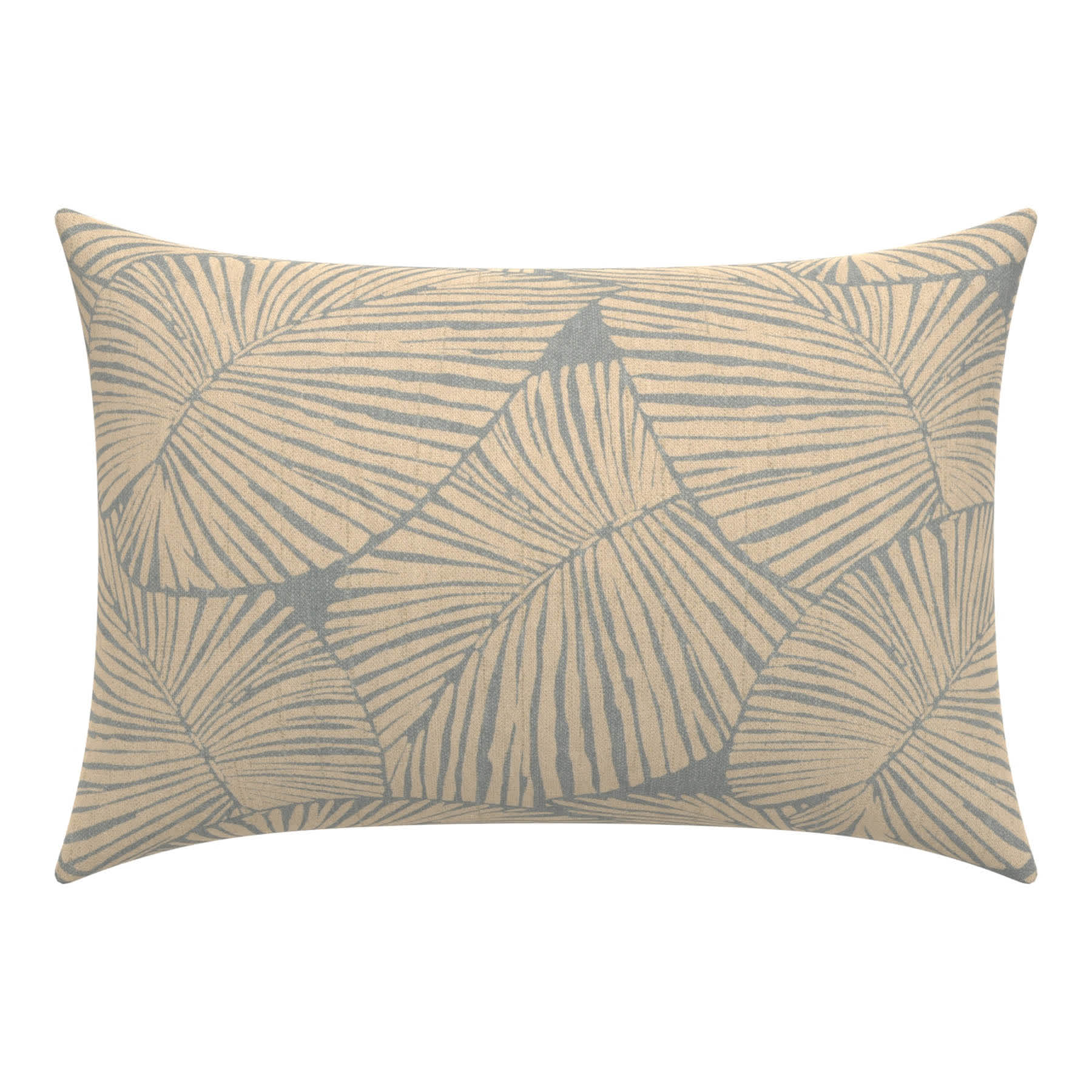 Talia Palm Lumbar Outdoor Throw Pillow, 14x20