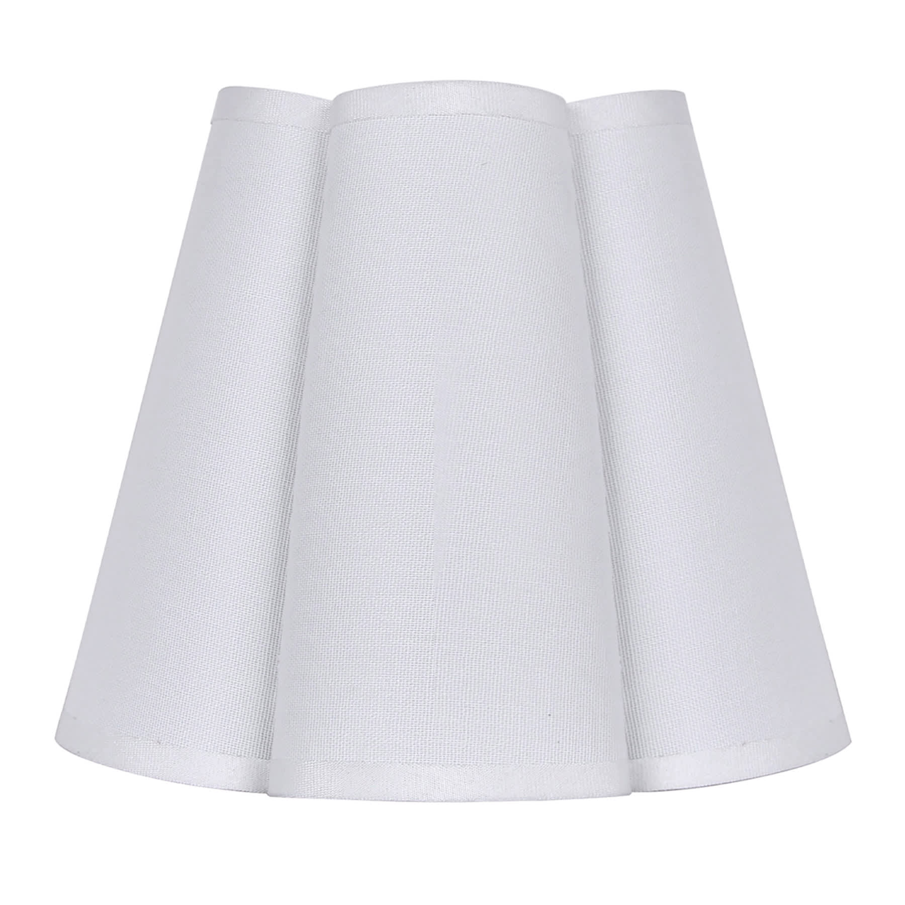 White Scallop Pleat Small Shade, 10"