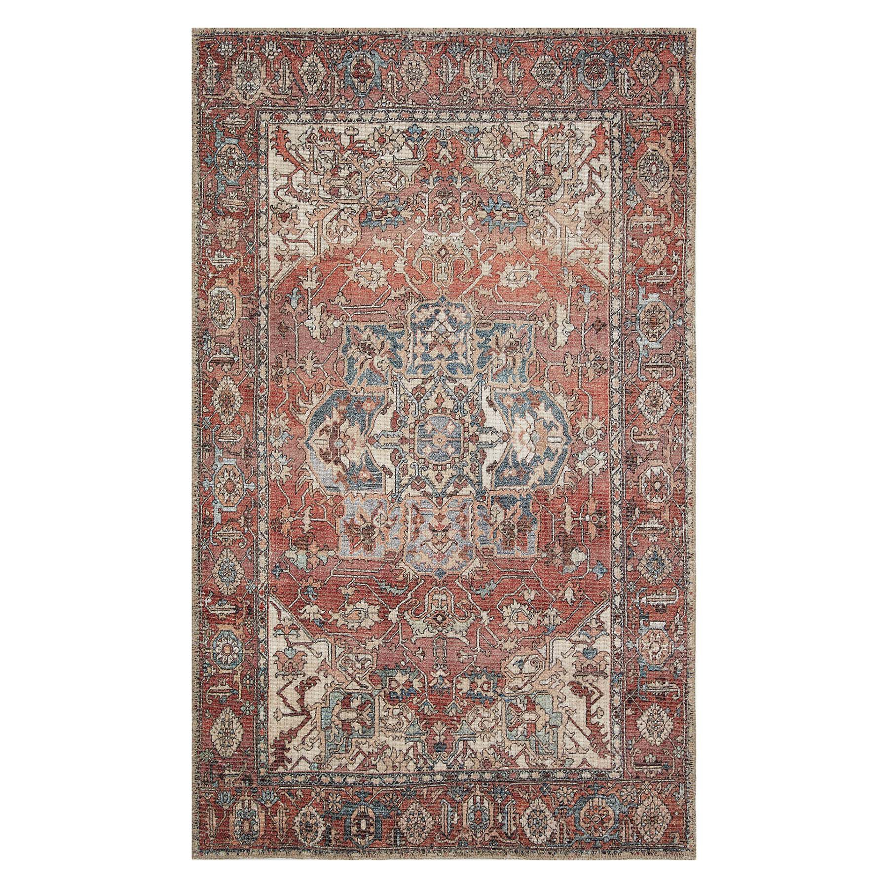 (B670) Valentina Terracotta Multicolor Accent Rug, 3x5