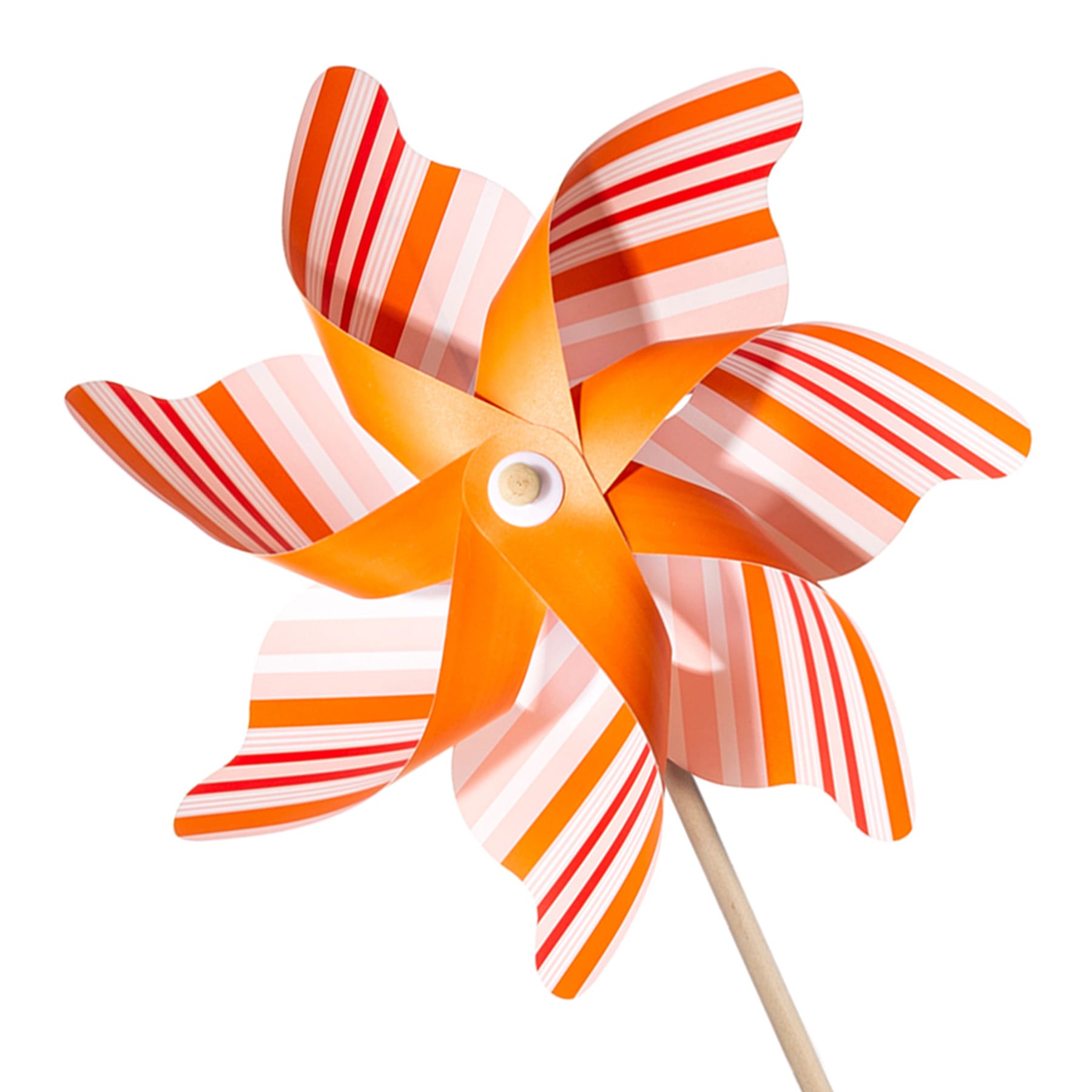 Sunny Club Orange Striped Whirligig, 41"