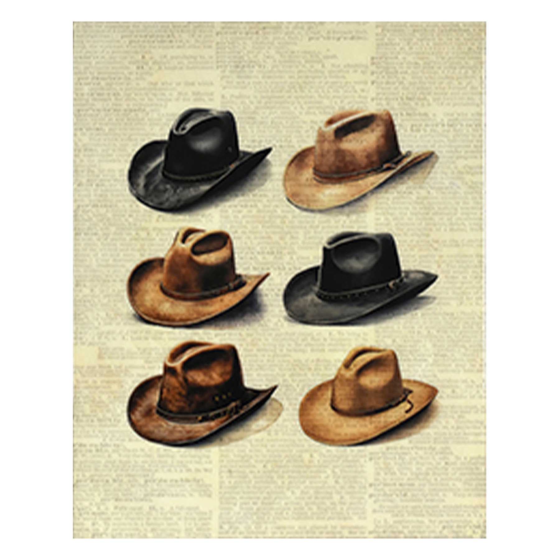 Cowboy Hats Wall Art, 16x20