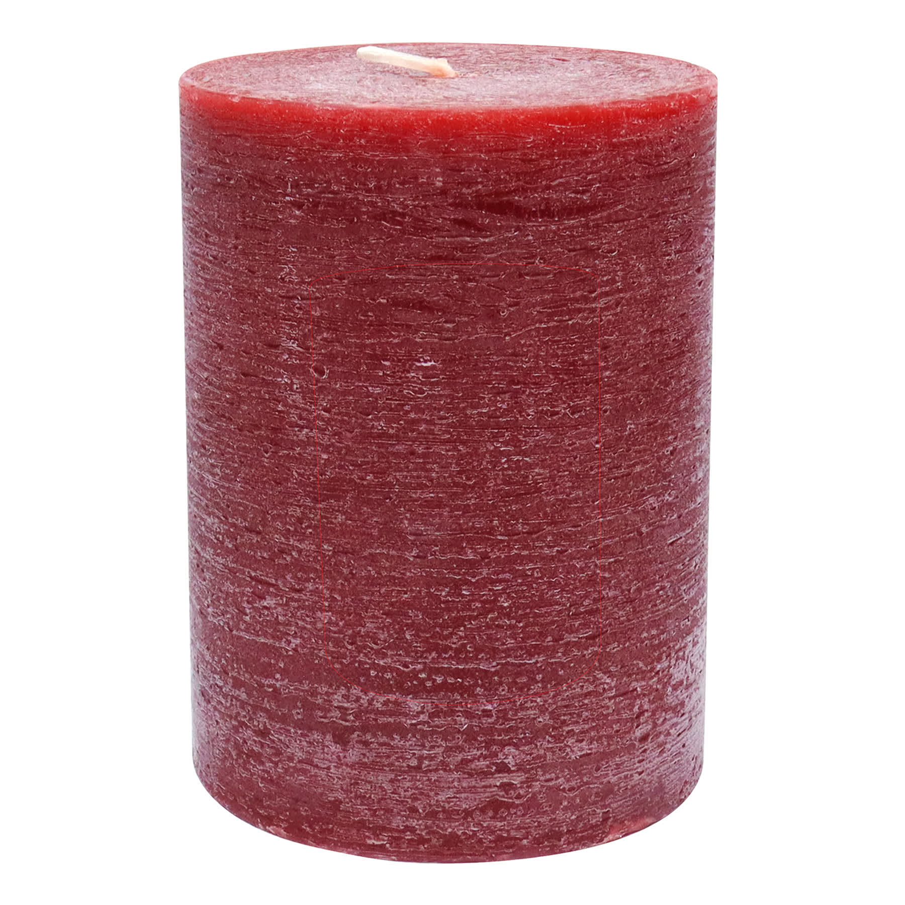 Honeybloom Red Unscented Pillar Candle, 3x4