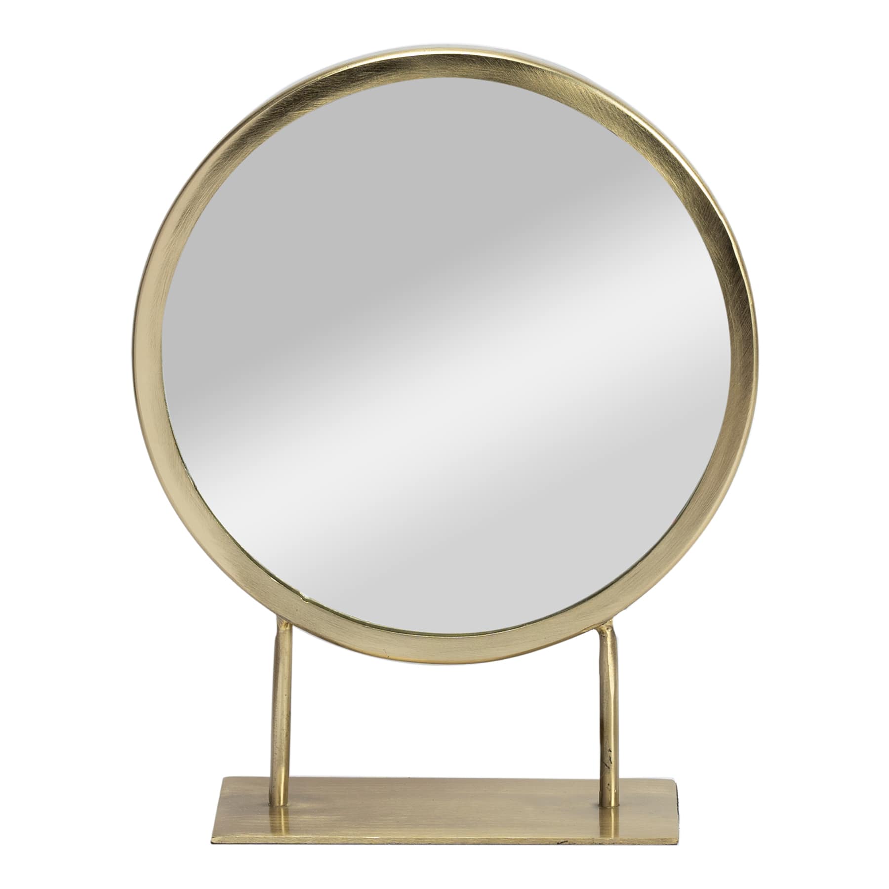 Gold Makeup Mirror on Stand, 9.7"
