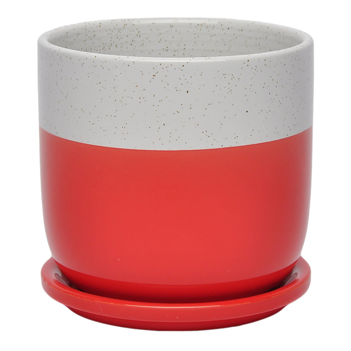 Sunny Club Indoor Ohio Red Ceramic Pot, Small