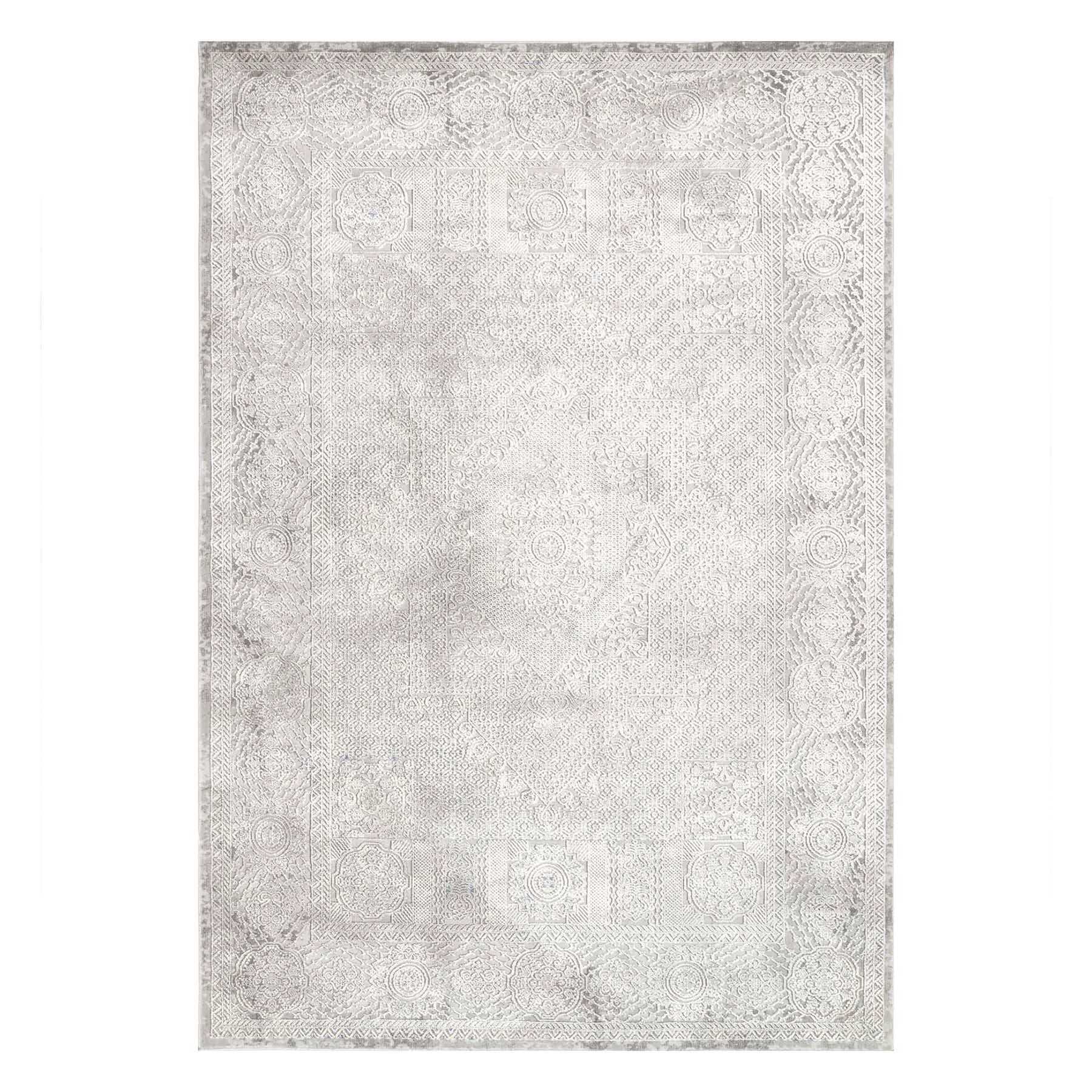 (A446) Found & Fable Infinity Grey Area Rug, 8x10