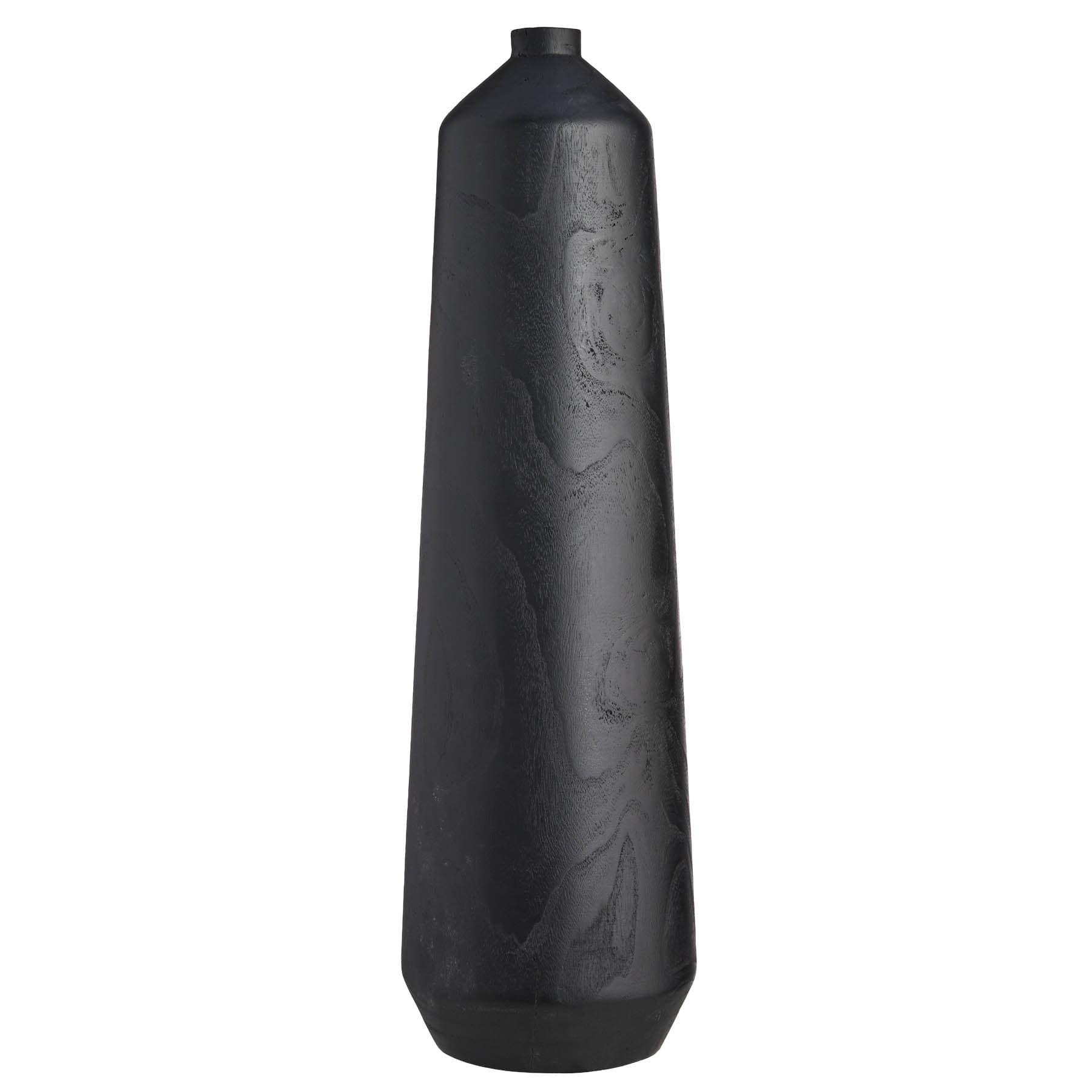 Black Oversized Wood Vase, 30"