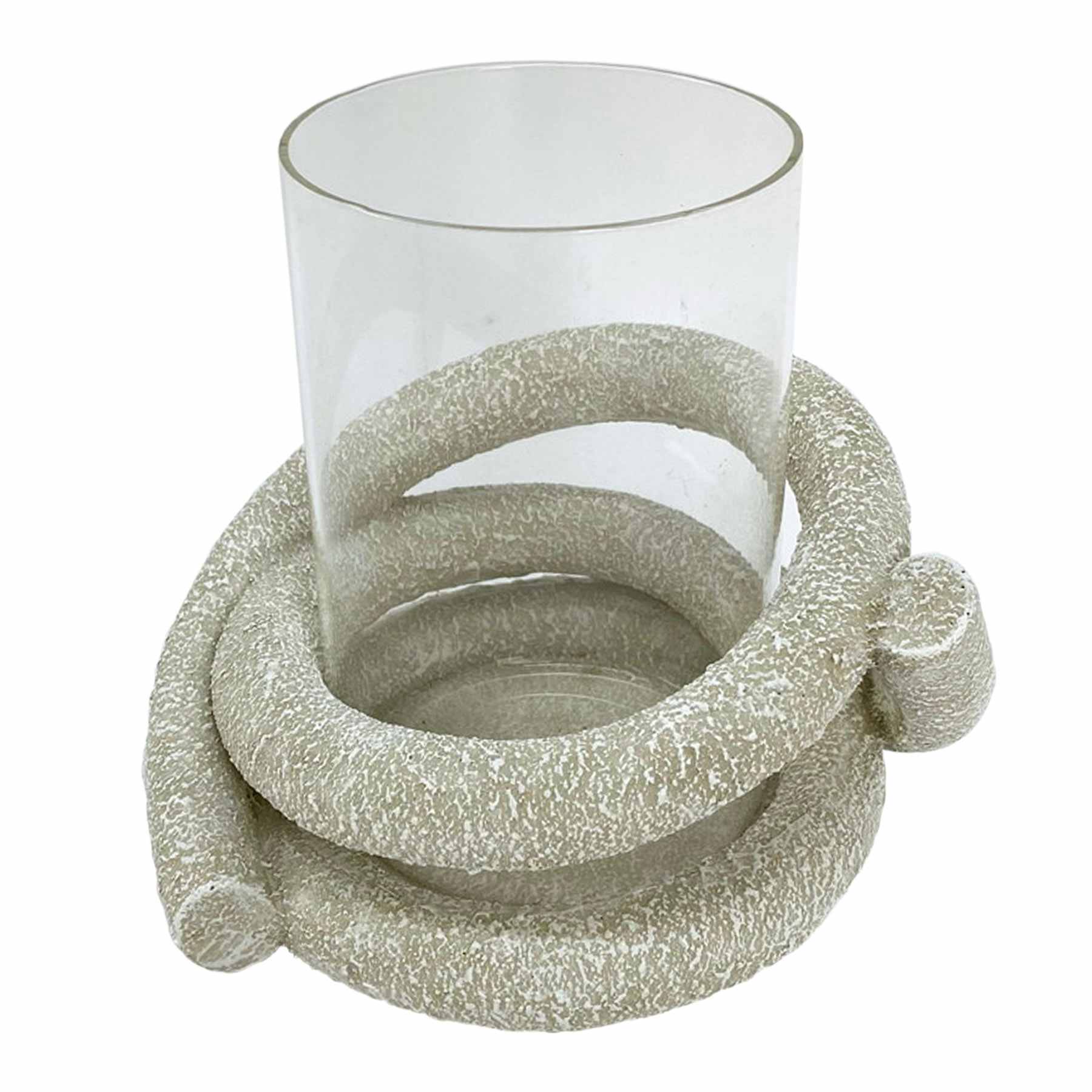 Crosby St. Candle Holder with Glass, 6.7"