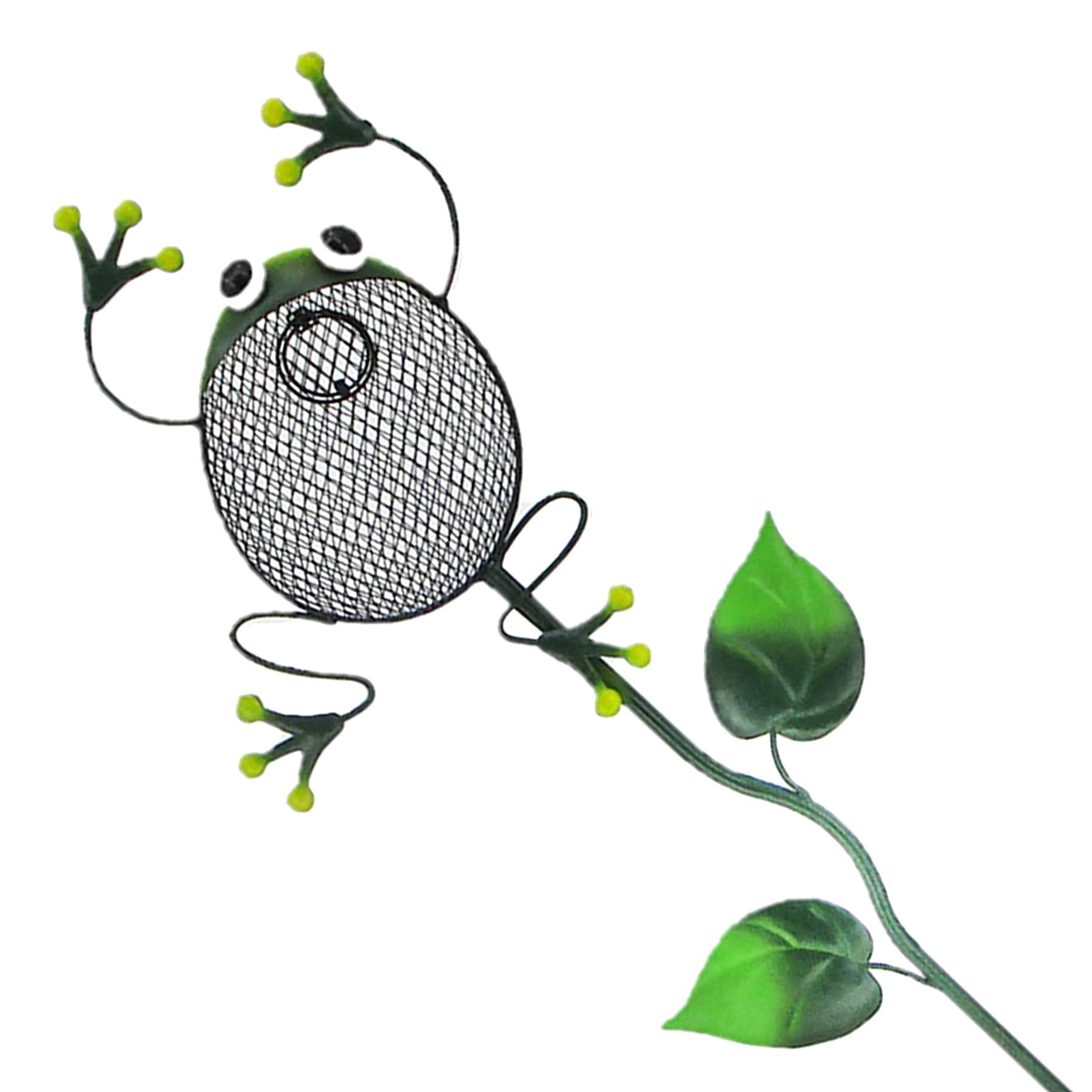 Frog Mesh Bird Feeder Yard Stake, 41"