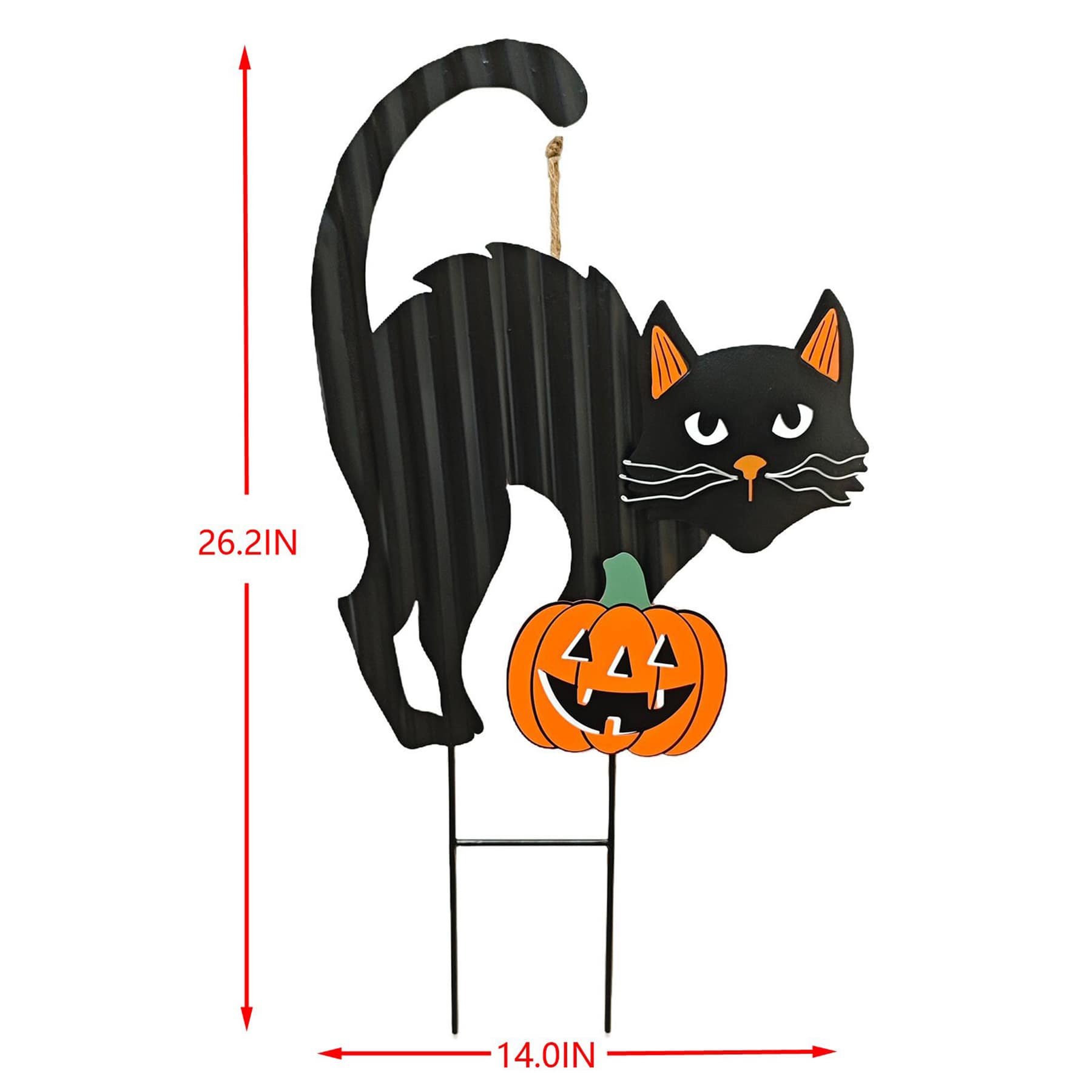 Happy Haunting Black Cat Yardstake, 26"