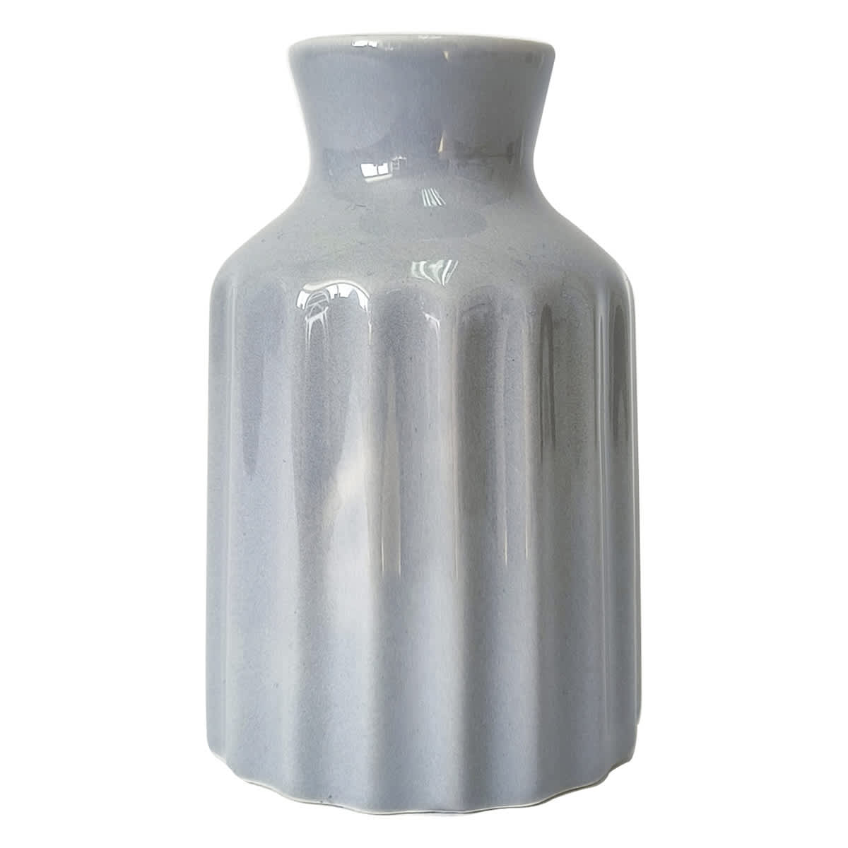 Blue Ceramic Vase, 4"