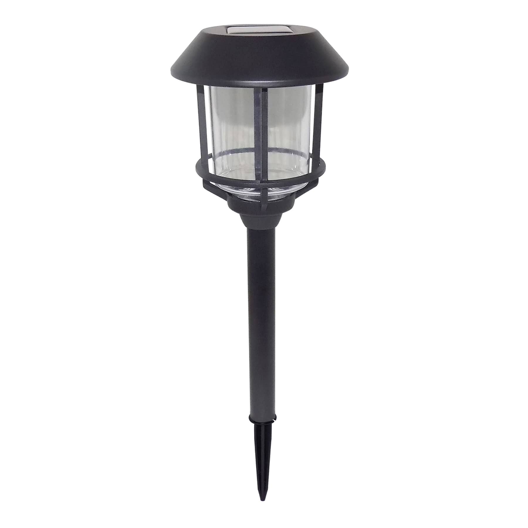 6-Pack 8-Lumen Solar Black Caged Pathway Lights