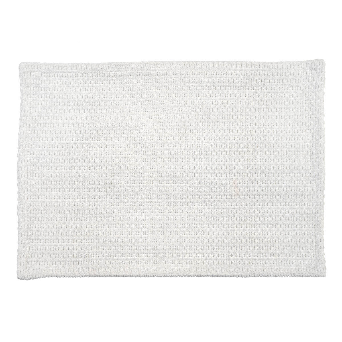 Set of 4 White Dobby Woven Placemat, 13x19