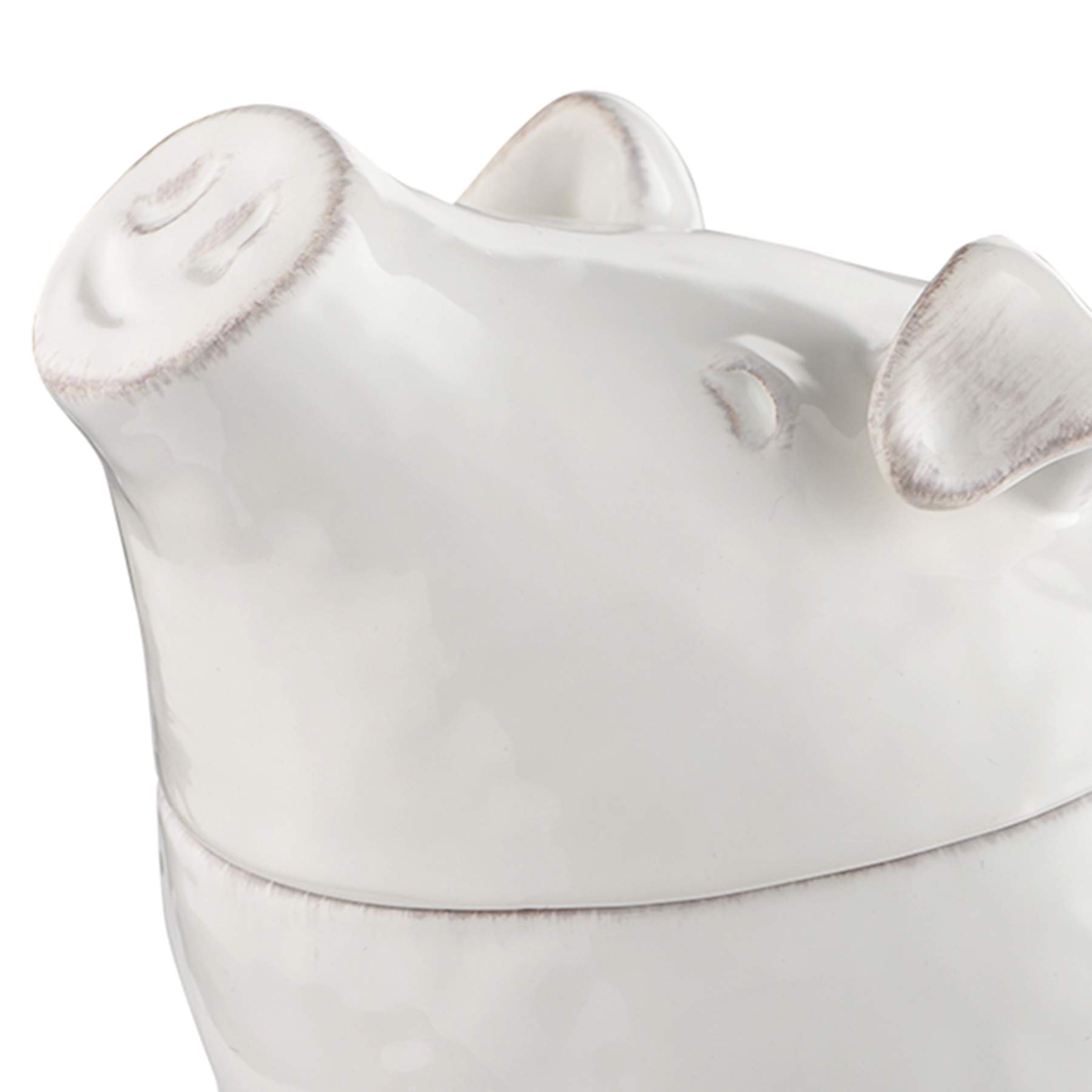 White Ceramic Pig Cookie Jar