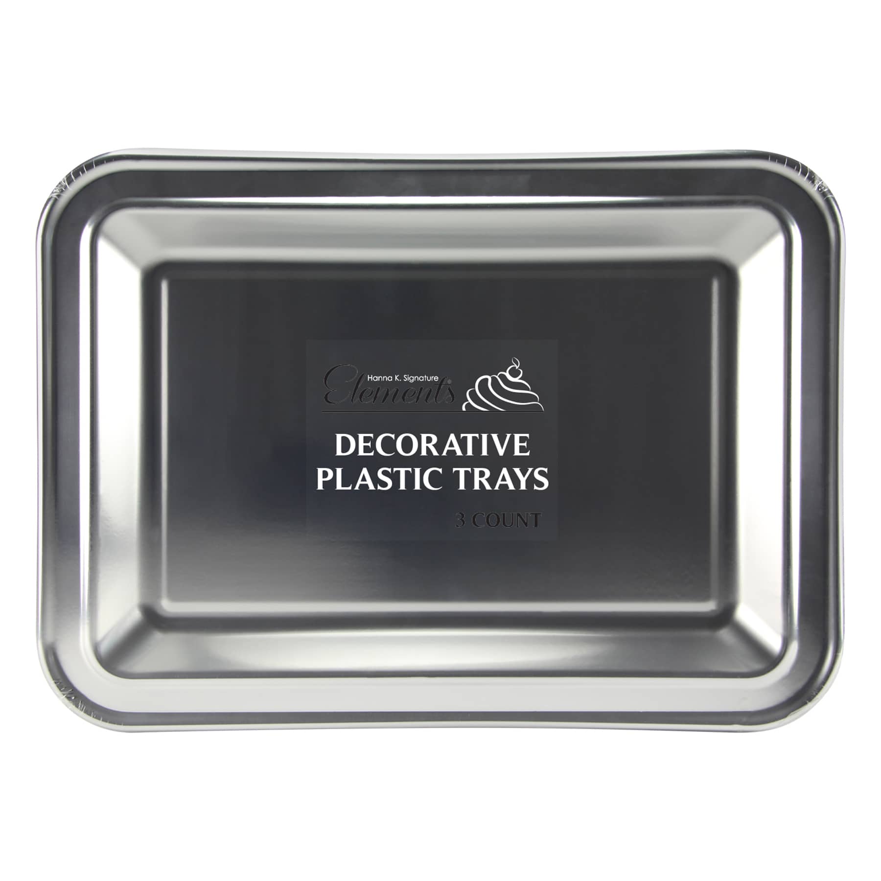 Silver Rectangle Serving Tray, 18x13