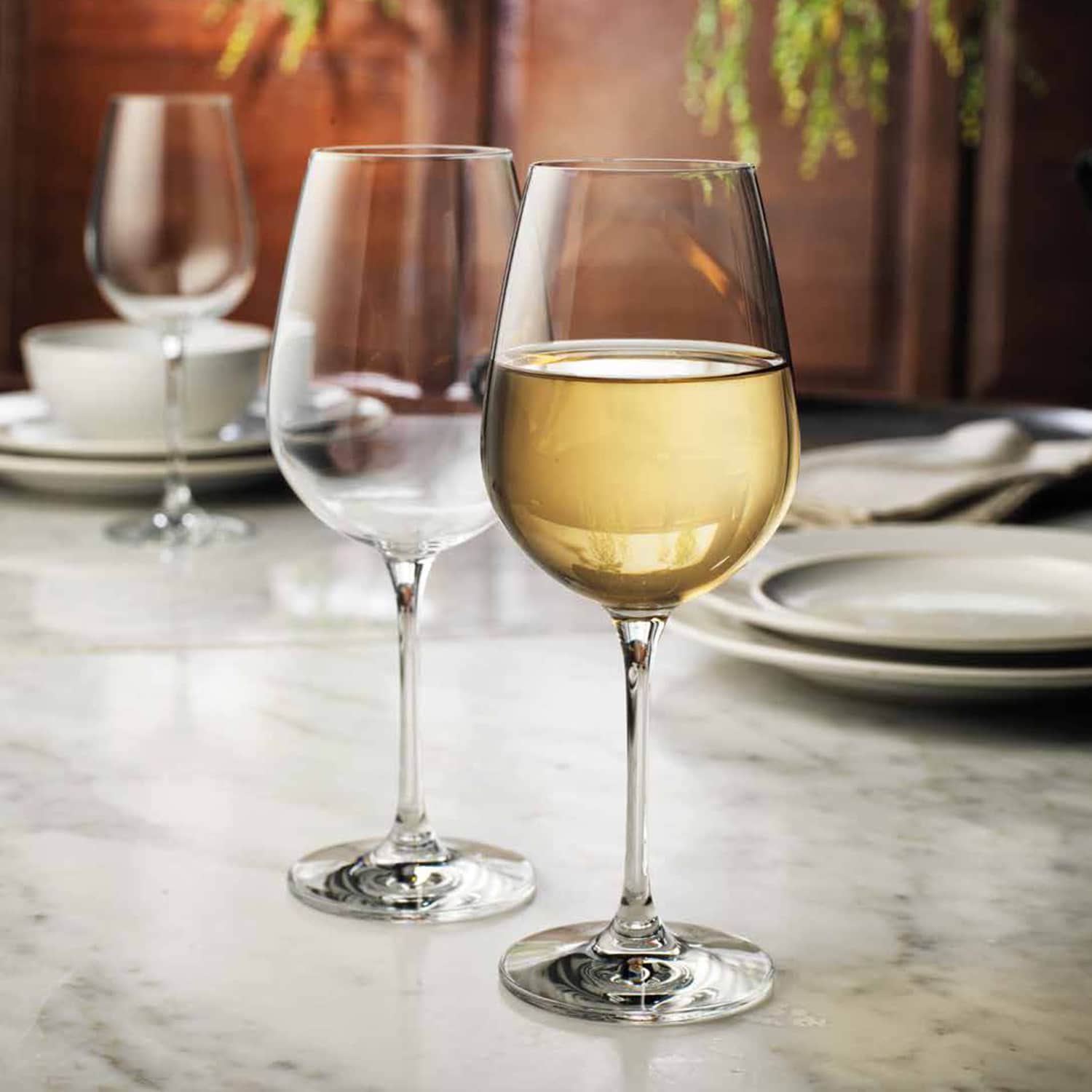 Set of 4 Wine Crystal Glasses, 17oz