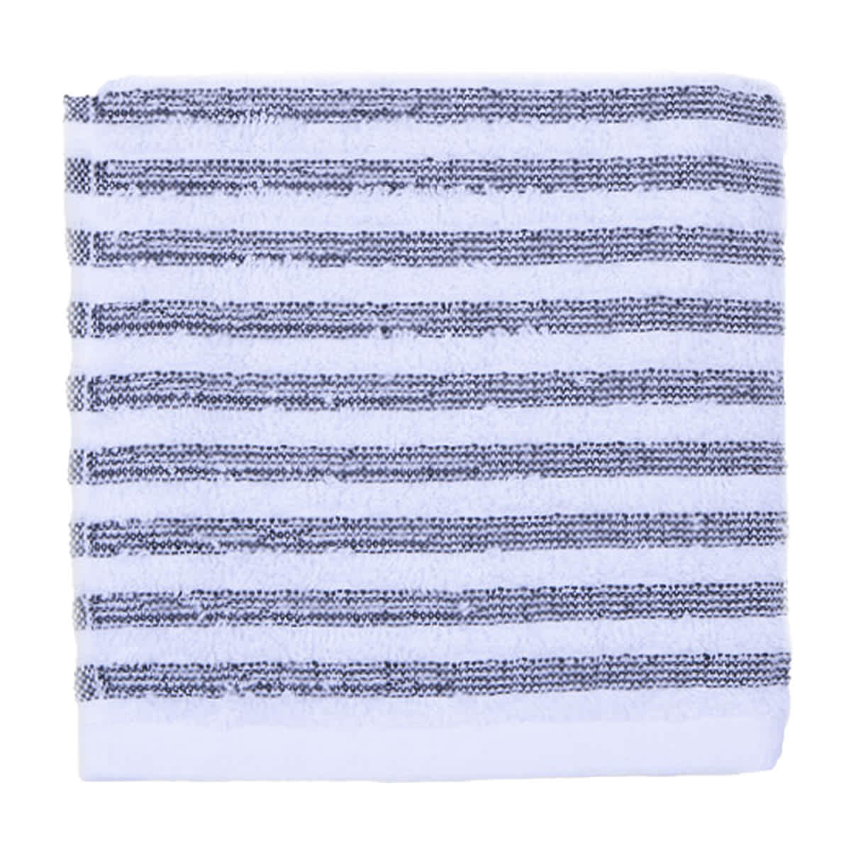 Essential Striped Black Washcloth, 13"