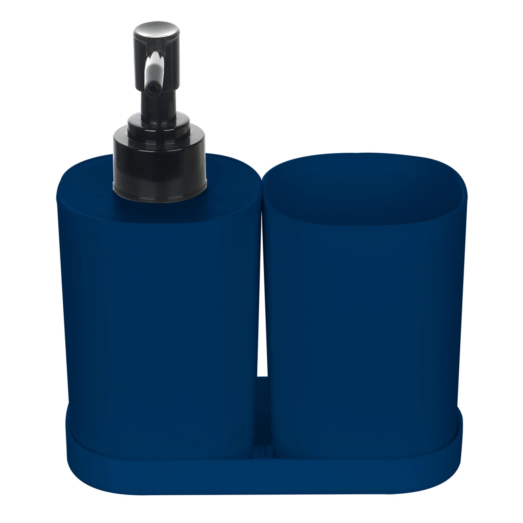 3-Piece Navy Blue Countertop Accessories Set