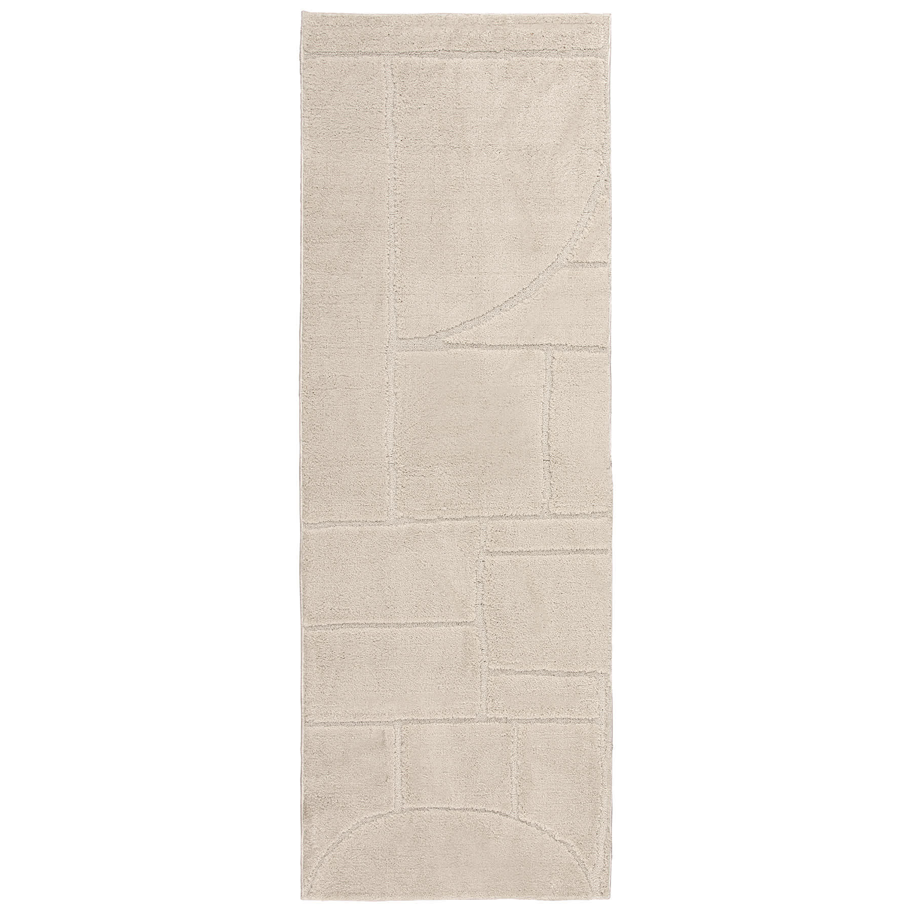 (D607) Crosby St. Athena Cosmo Cream High-Low Runner, 2x7
