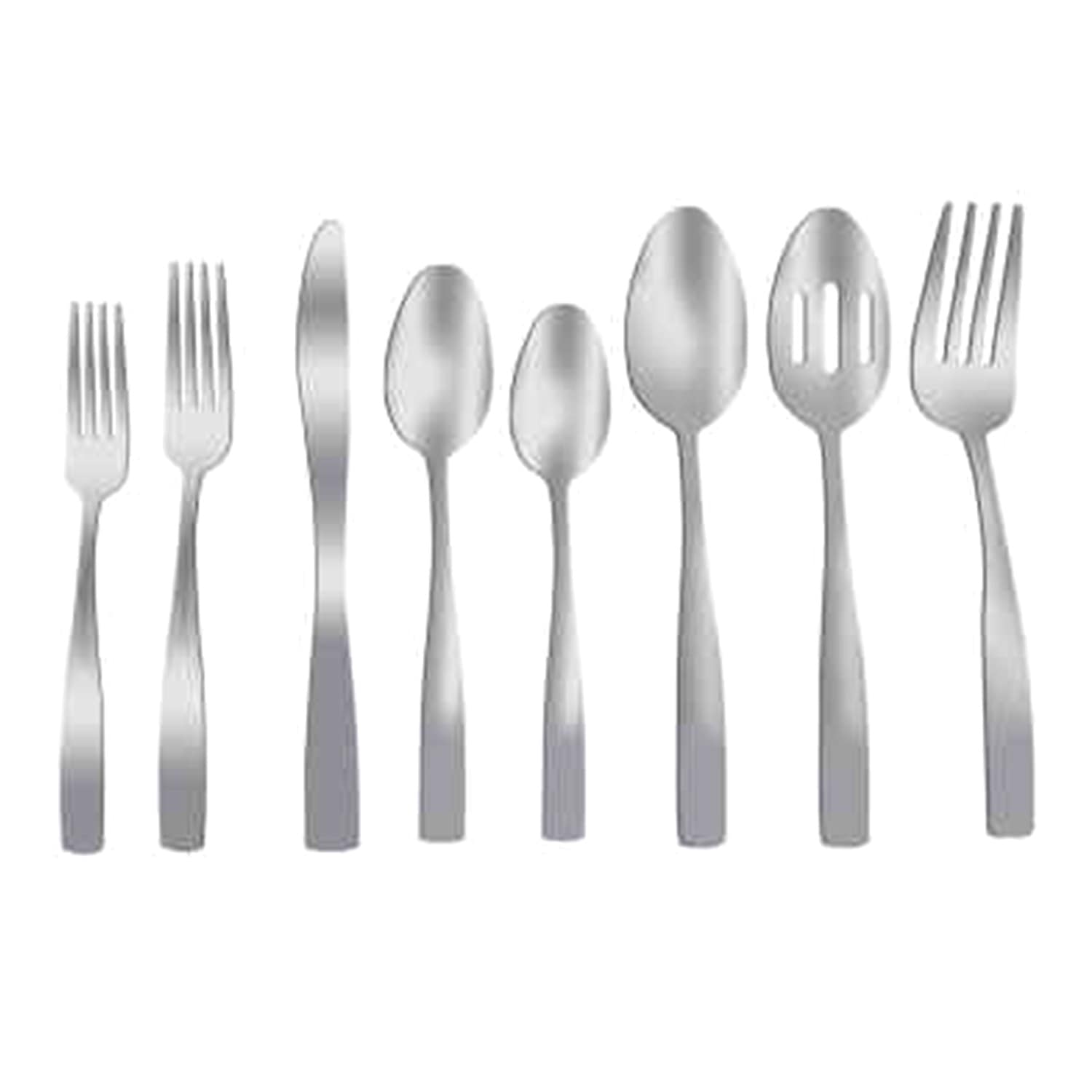 51-Piece Percy Flatware Set, Satin Silver