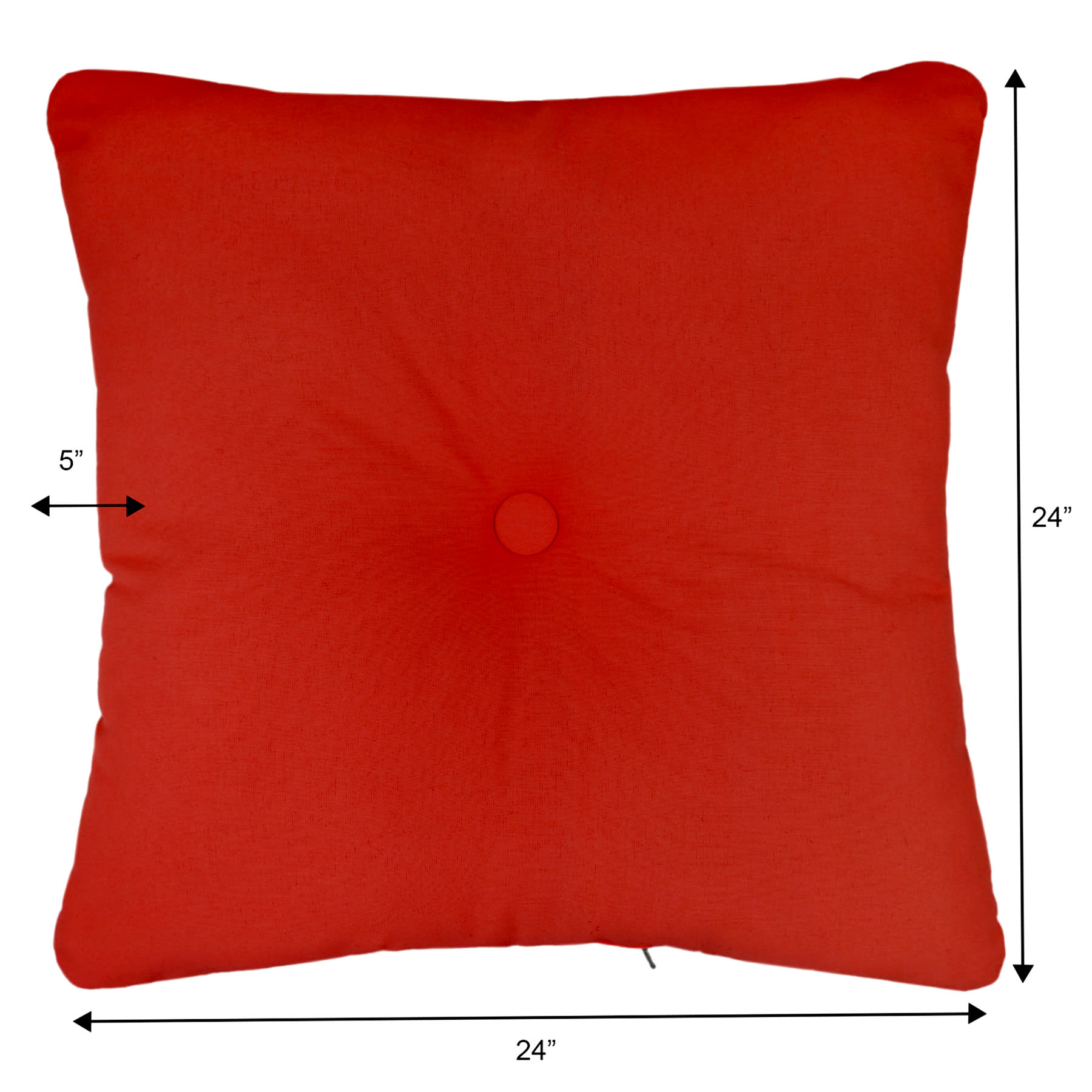 Cherry Canvas Outdoor Tufted Back Cushion