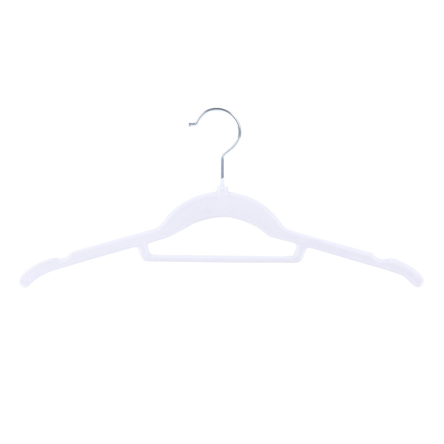 10-Piece Velvet Shirt Hangers, Pearl White