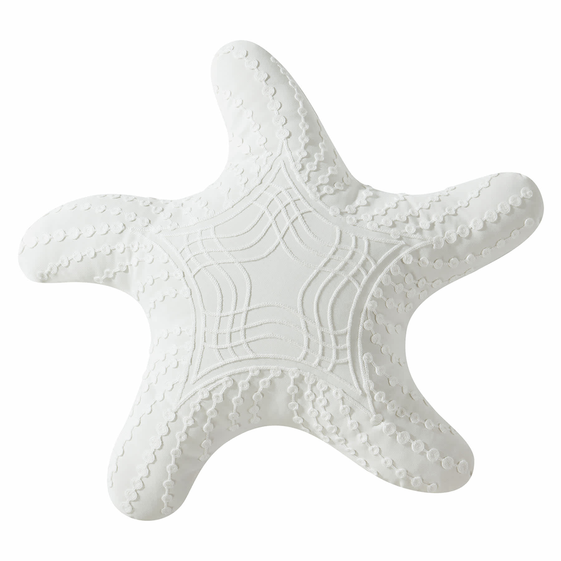 Ty Pennington White Starfish Shaped Outdoor Throw Pillow, 24"