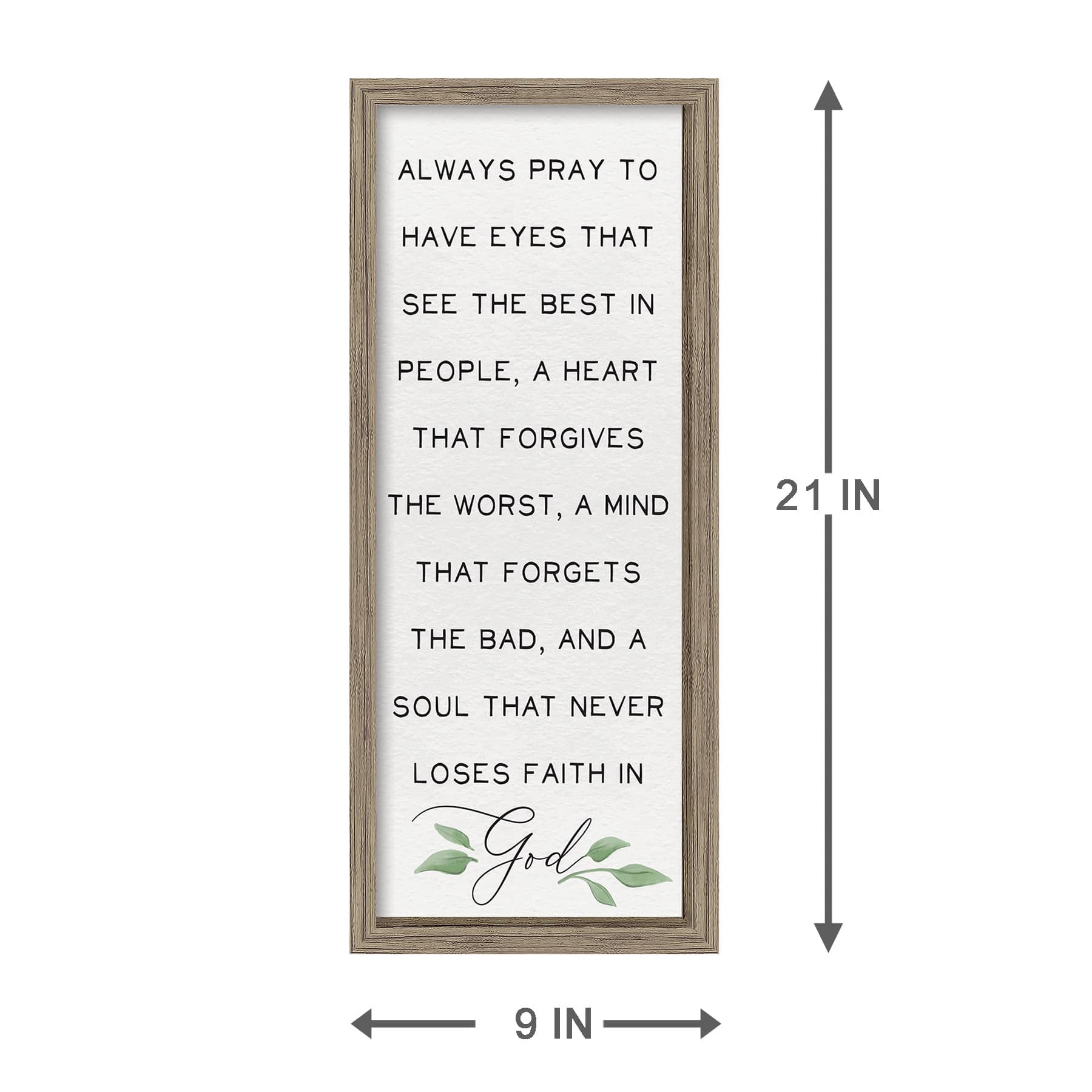 Inspirational Life Panel I Framed Wall Sign, 9x21