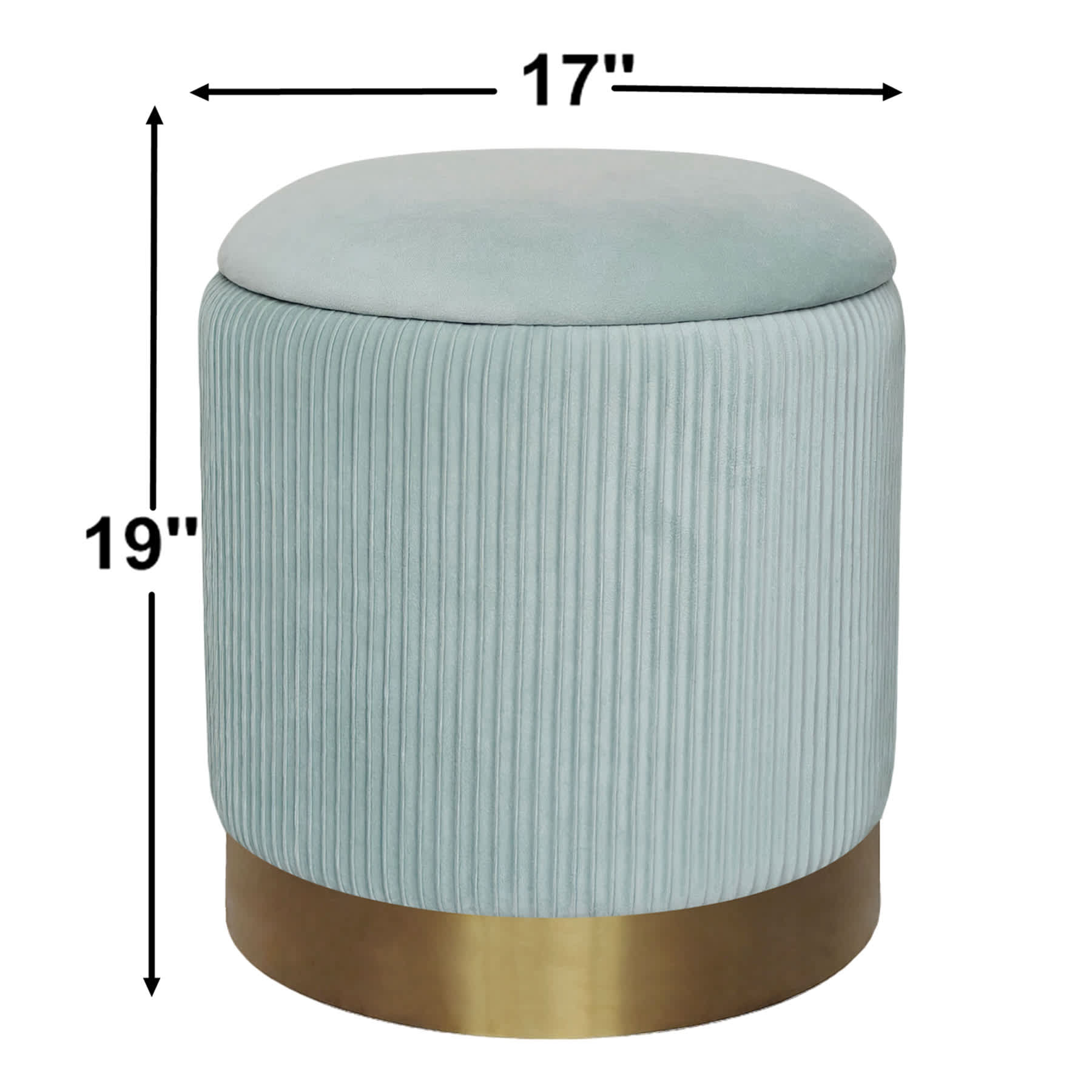 Michelle Storage Ottoman, Green