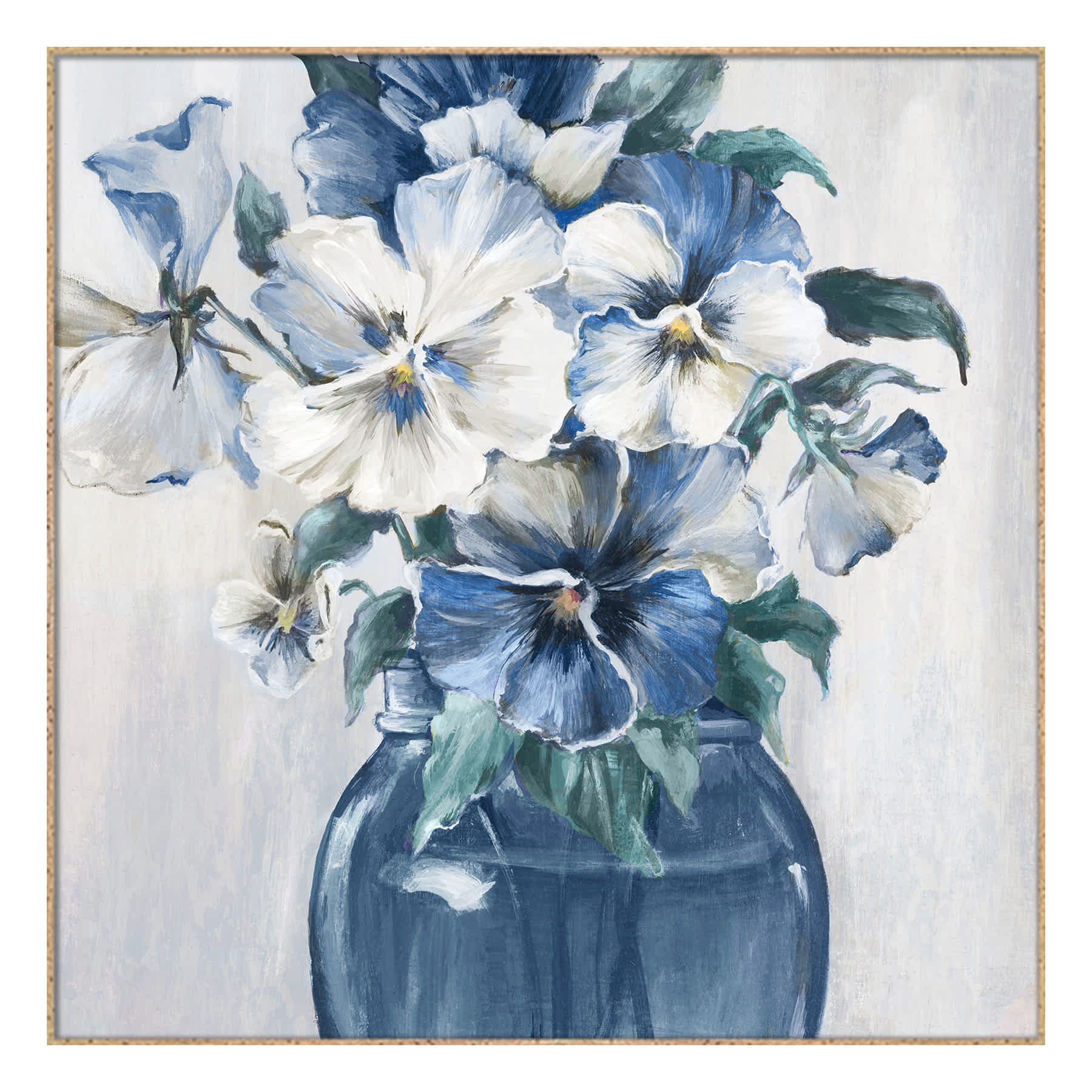 Glass Framed Floral Print Wall Art, 28"